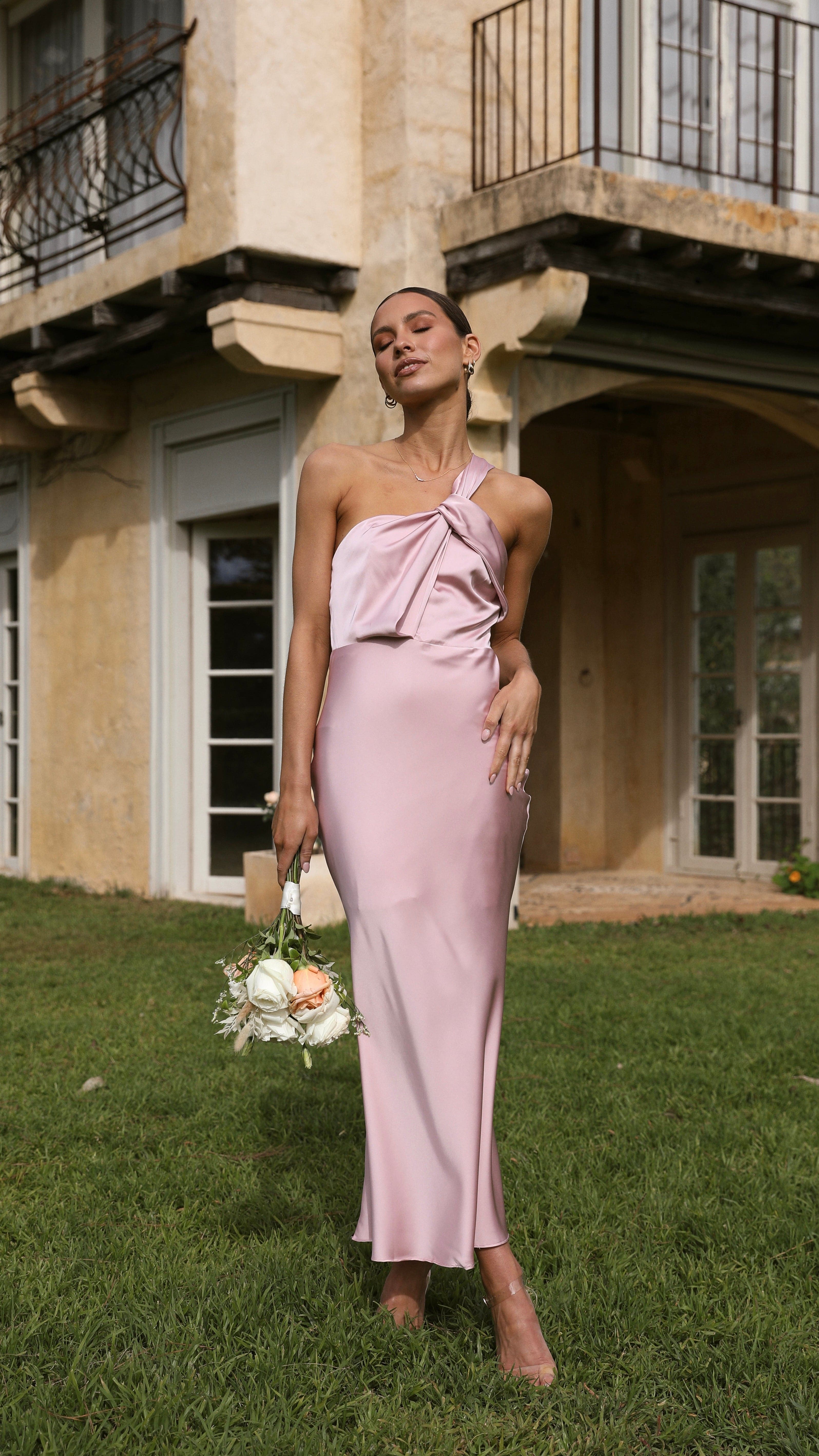 Sabine Midi Dress - Dusty Pink
