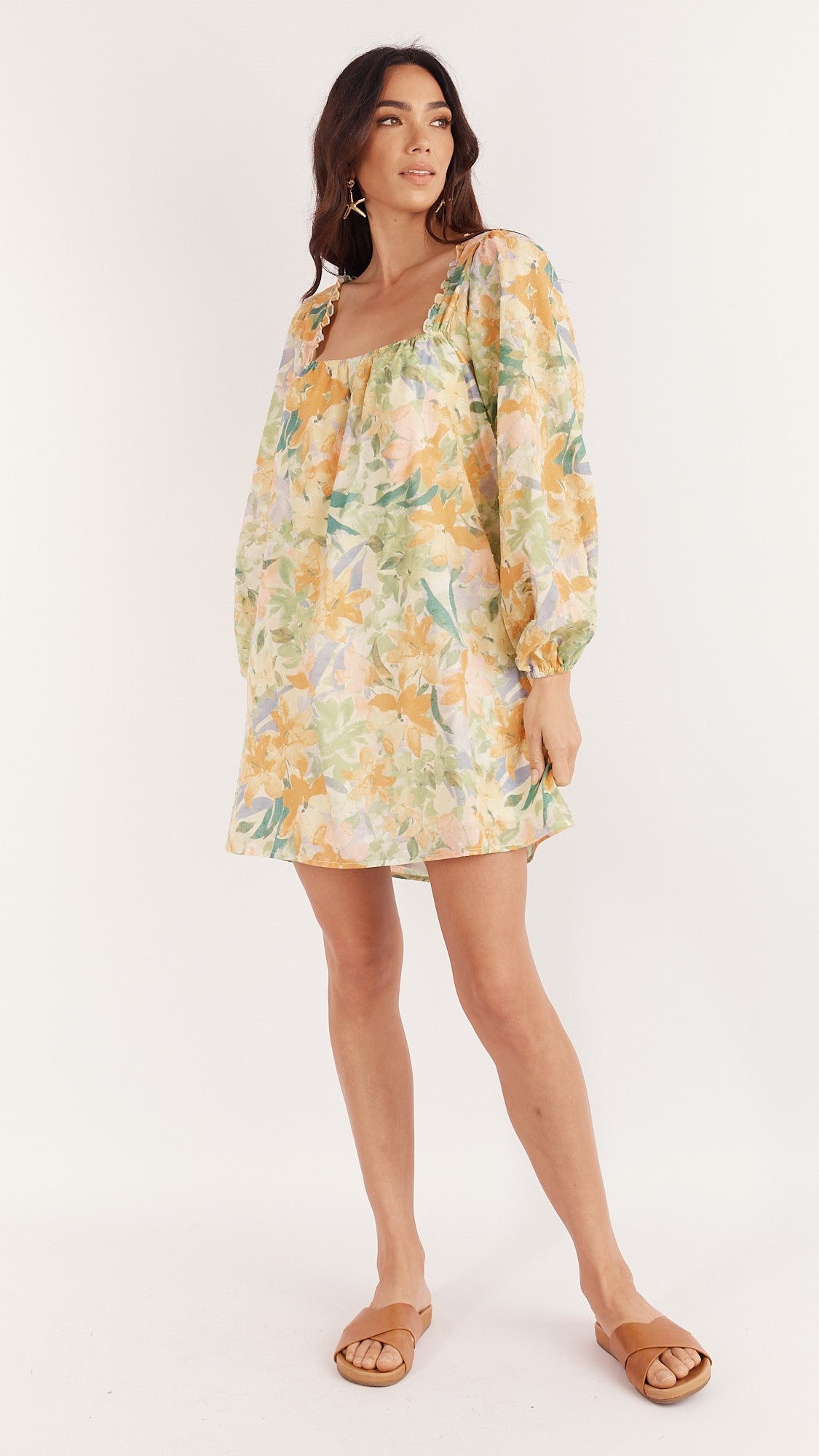 Dua Mini Dress - Wildflowers Print