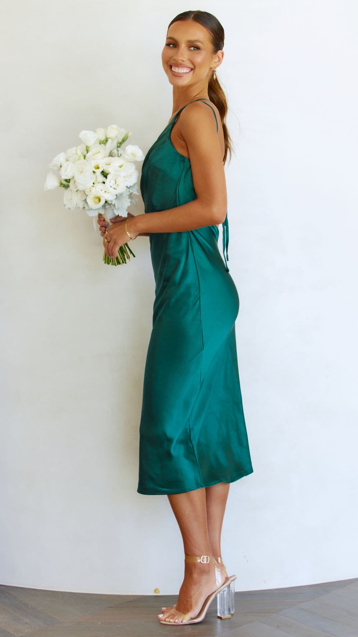 Josephina Midi Dress - Emerald Green