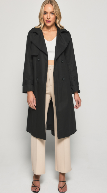 Byron Trench Coat - Black