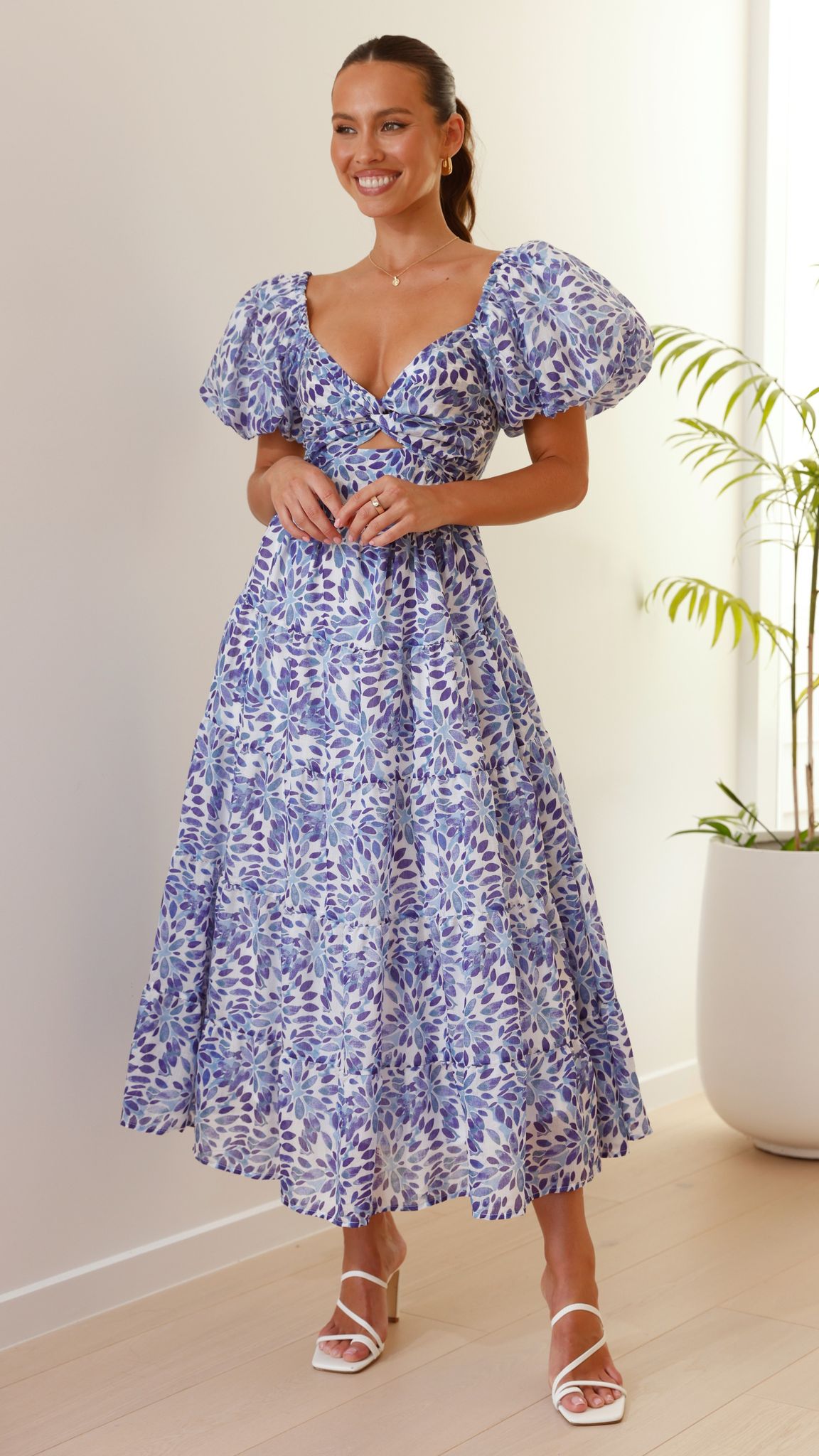 Balthazar Maxi Dress - Blue Floral