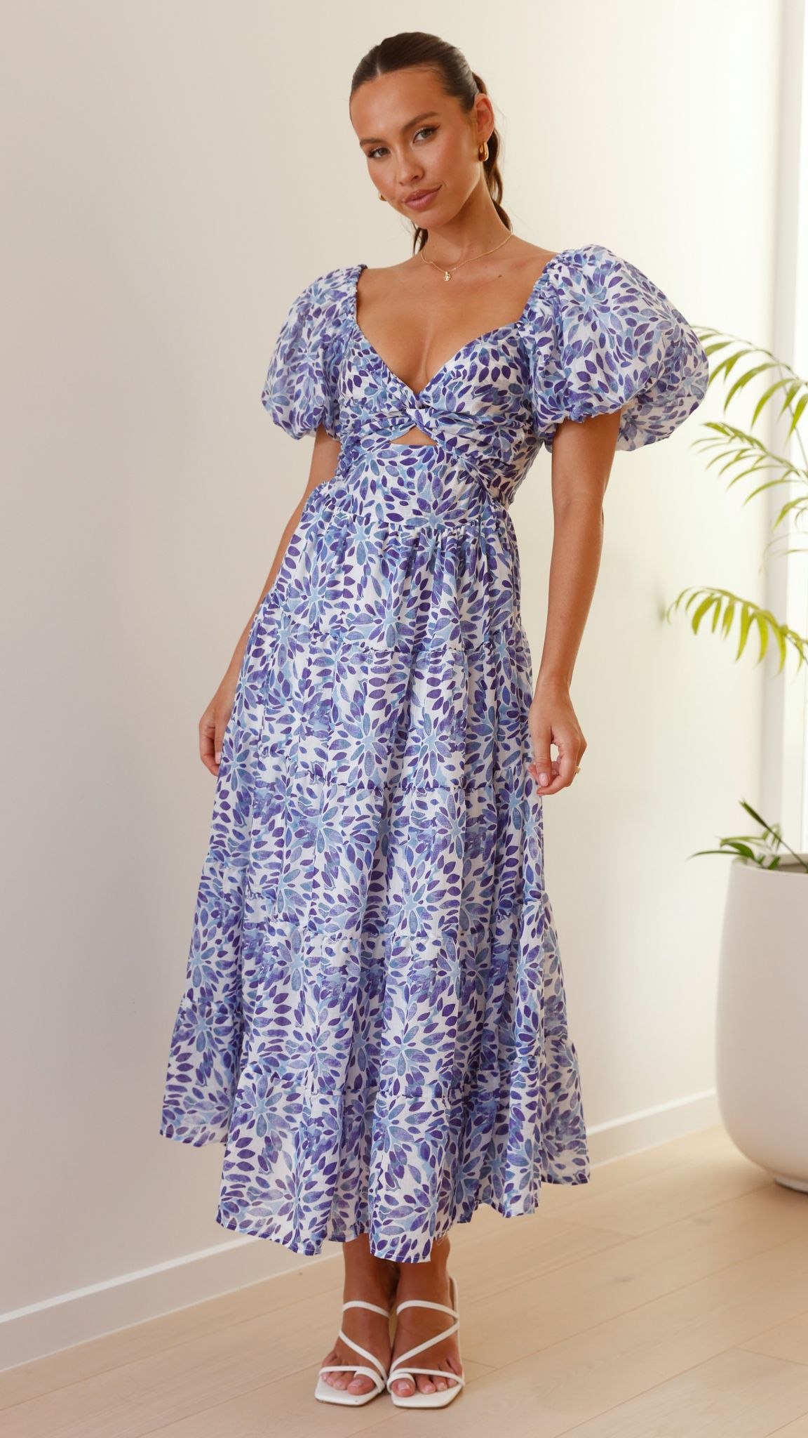 Balthazar Maxi Dress - Blue Floral