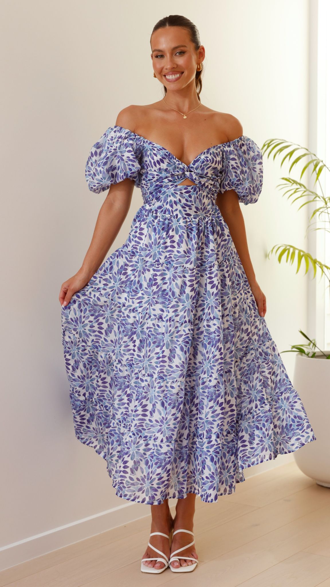Balthazar Maxi Dress - Blue Floral