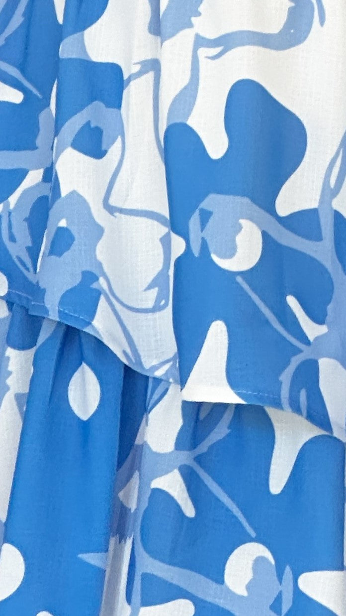 Karma Maxi Dress - Blue/White