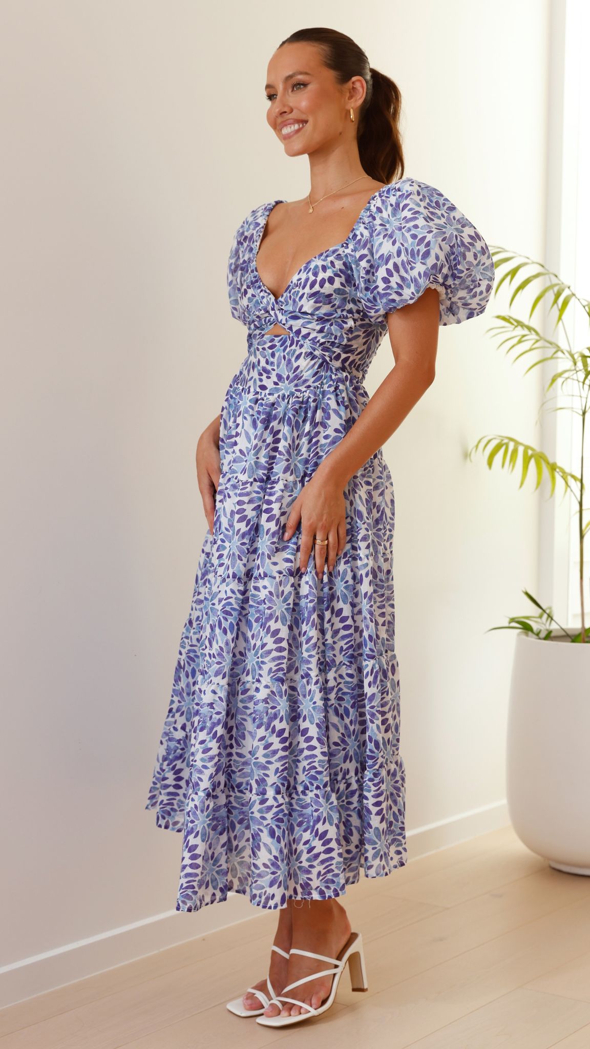 Balthazar Maxi Dress - Blue Floral