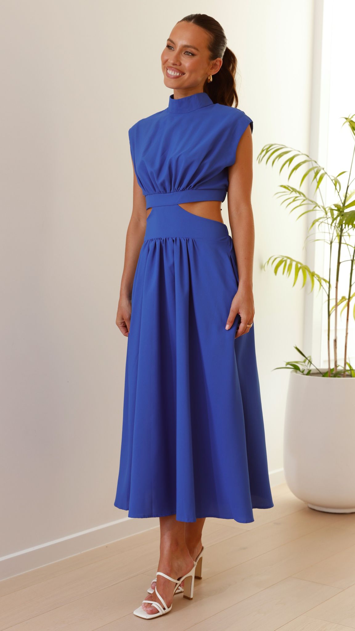 Maddison Midi Dress - Blue