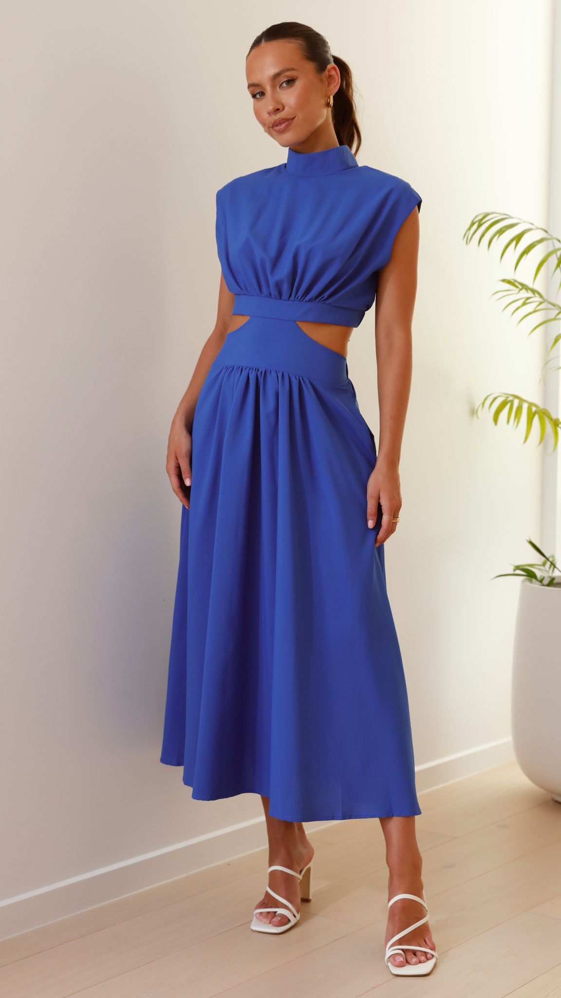 Maddison Midi Dress - Blue