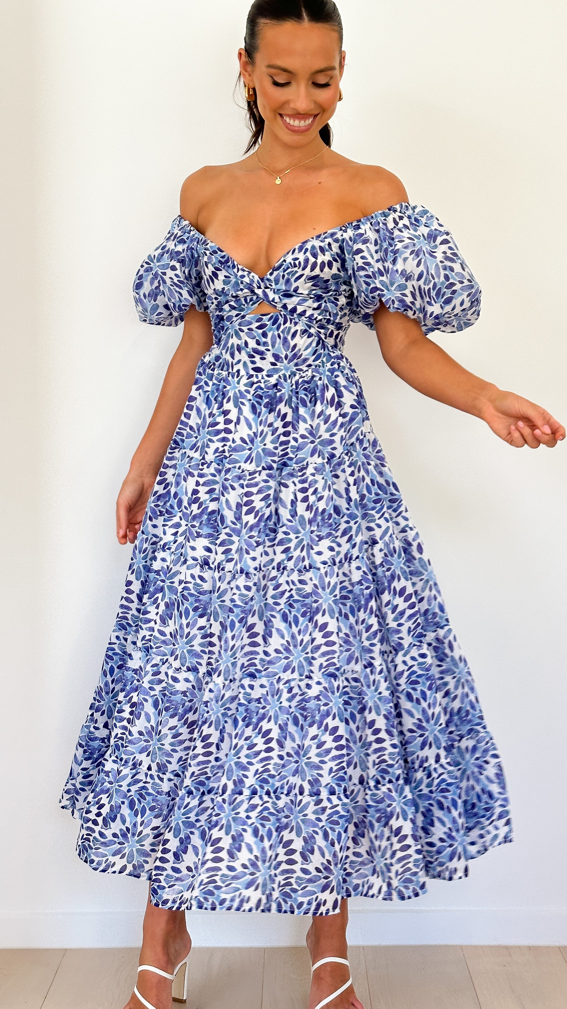 Balthazar Maxi Dress - Blue Floral