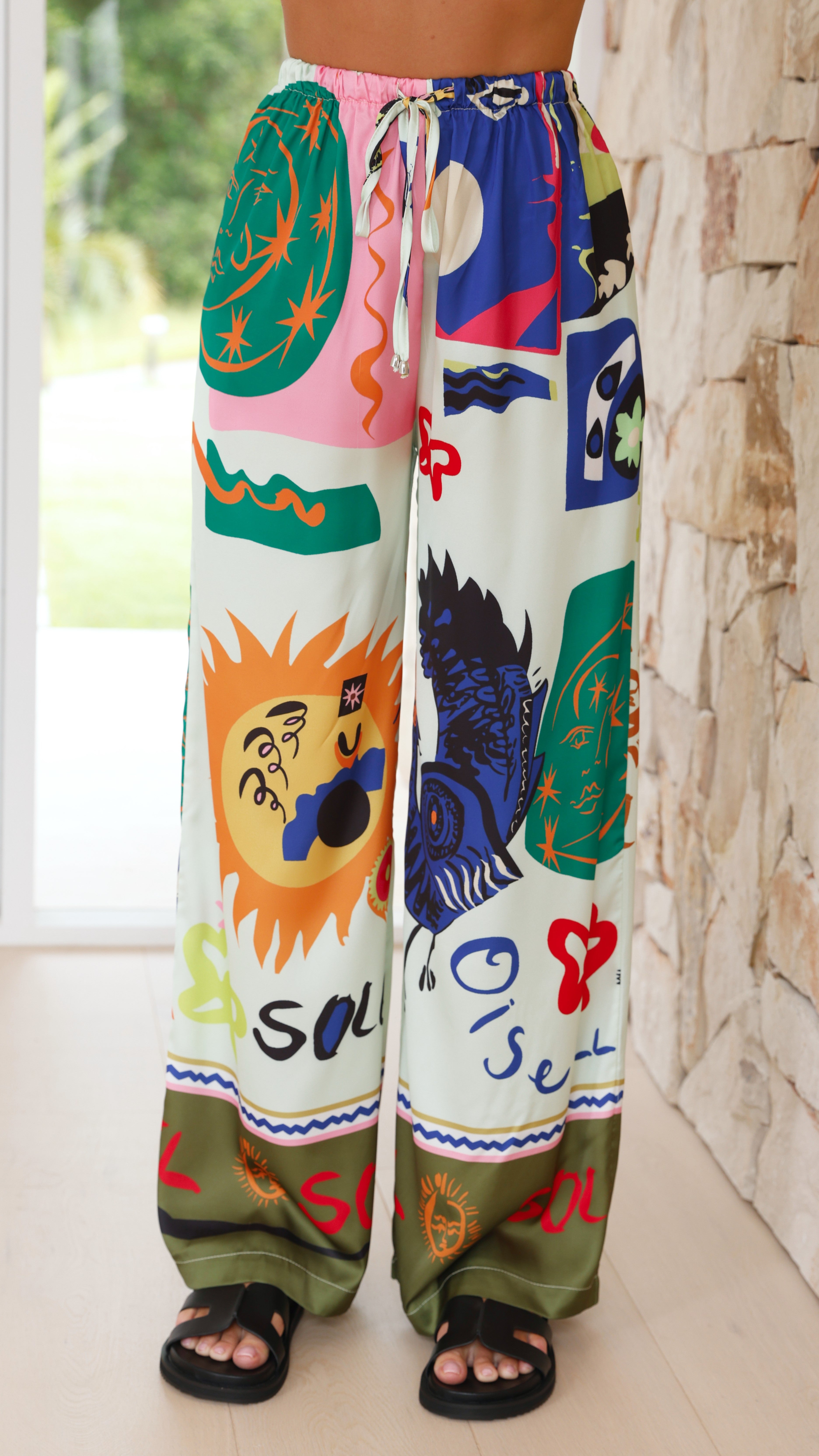Fabrico Pants - Khaki Print