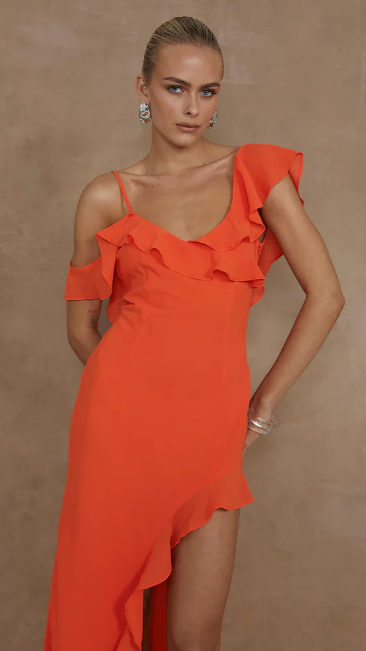 Dalia Maxi Dress - Tangerine