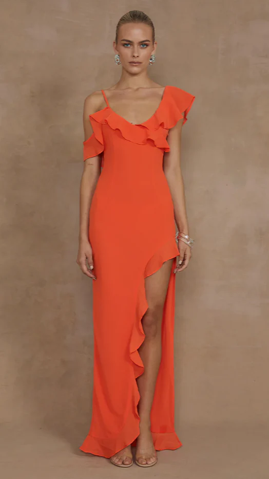Dalia Maxi Dress - Tangerine