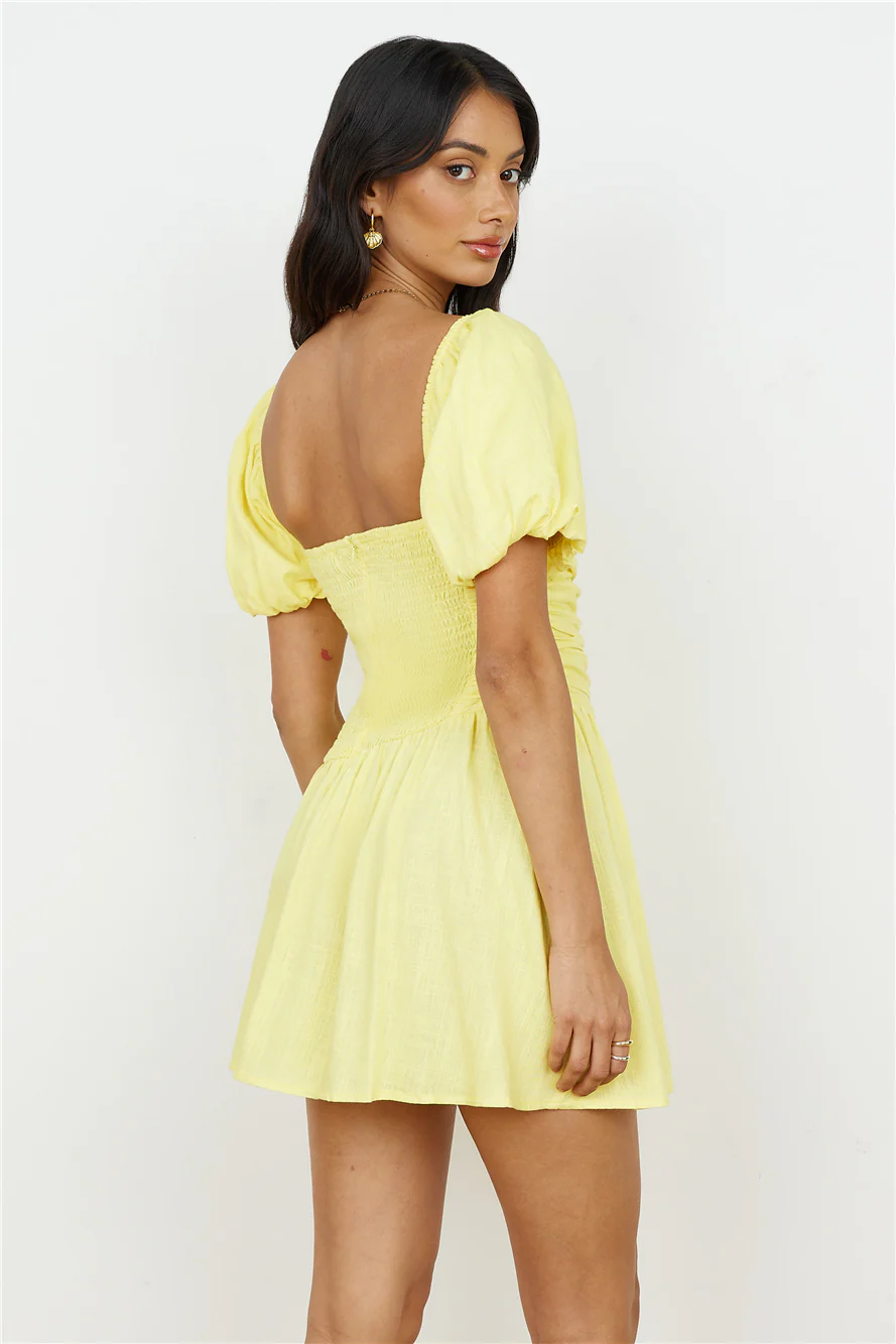 Time Again Dress Yellow