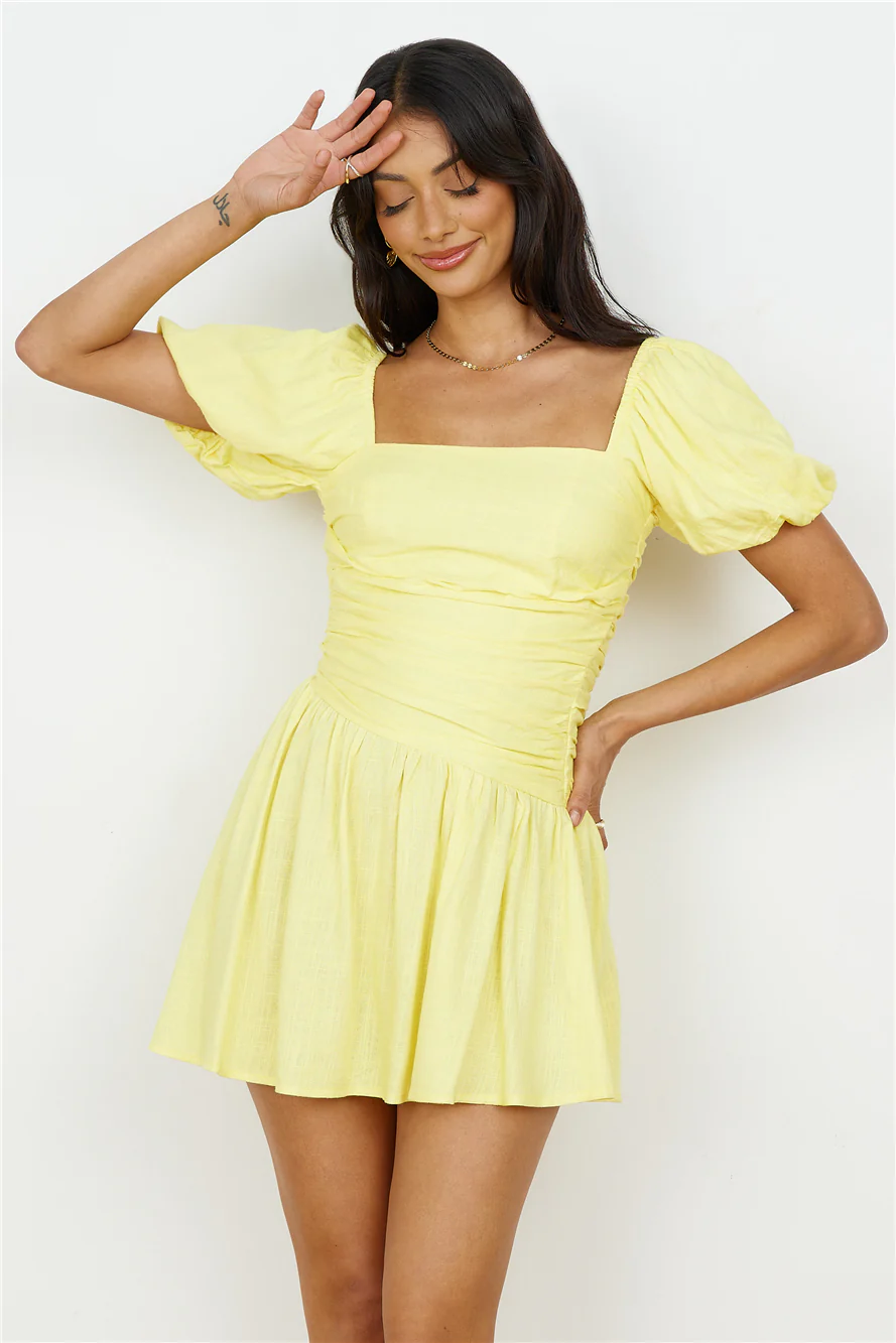 Time Again Dress Yellow