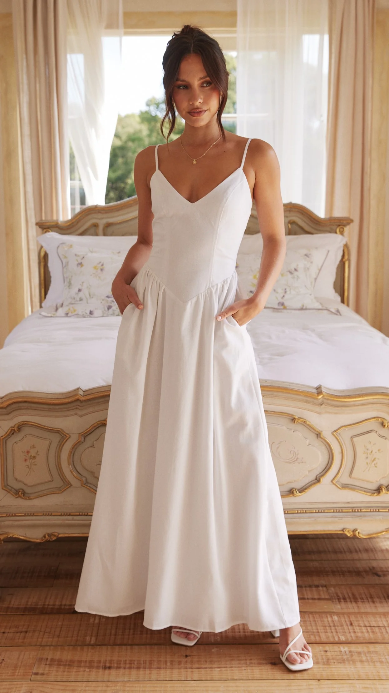 Zephy Maxi Dress - White