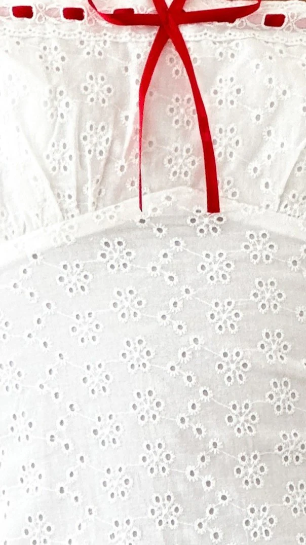 Romy Mini Dress - White/Red