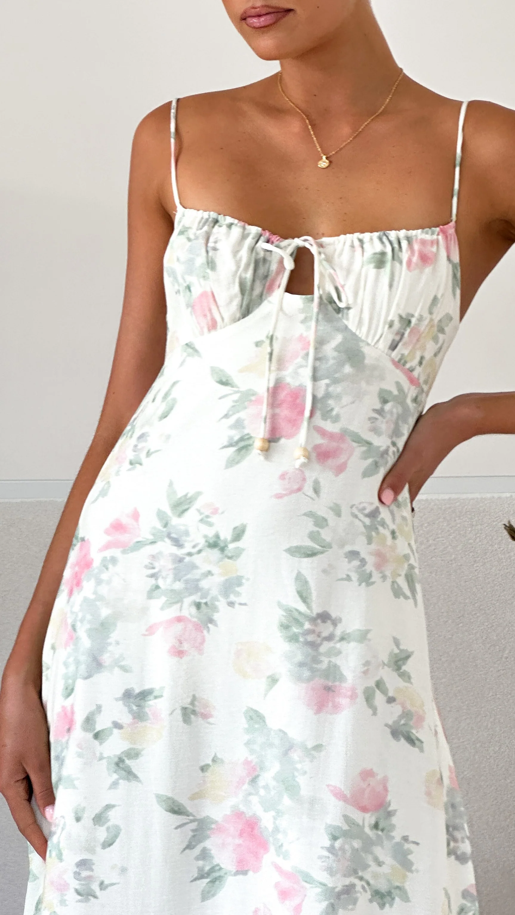 Nova Maxi Dress White Floral