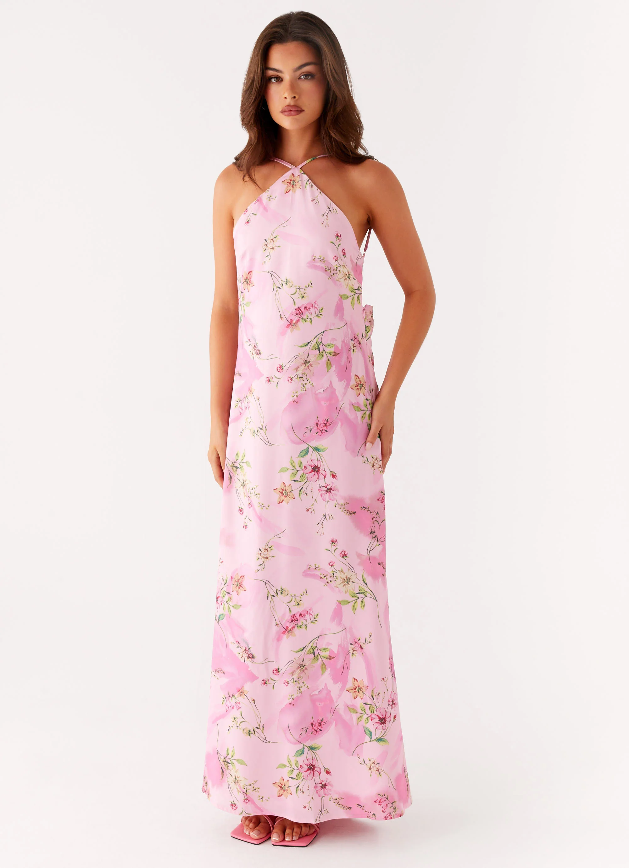 Pascal Maxi Dress - Pink Floral Print