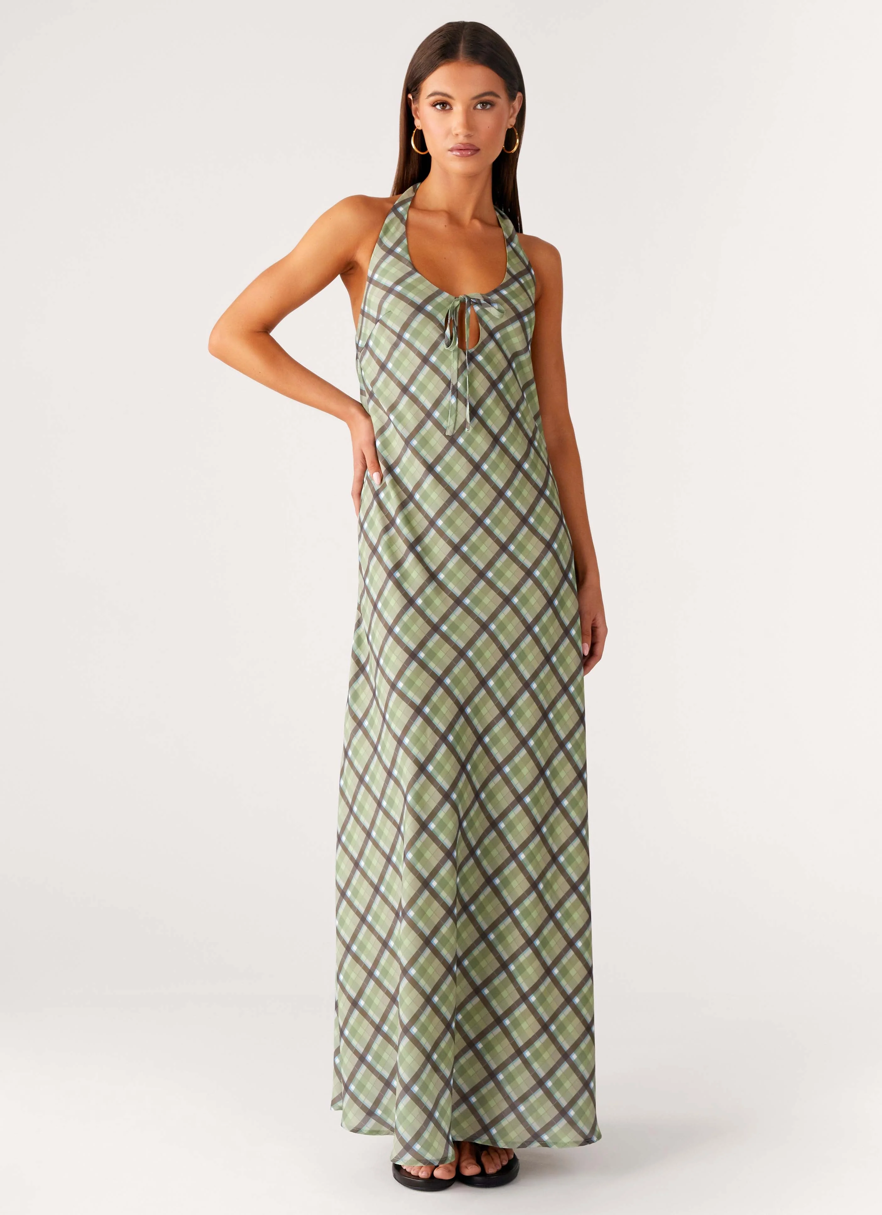 Coralie Maxi Dress - Cedar Check
