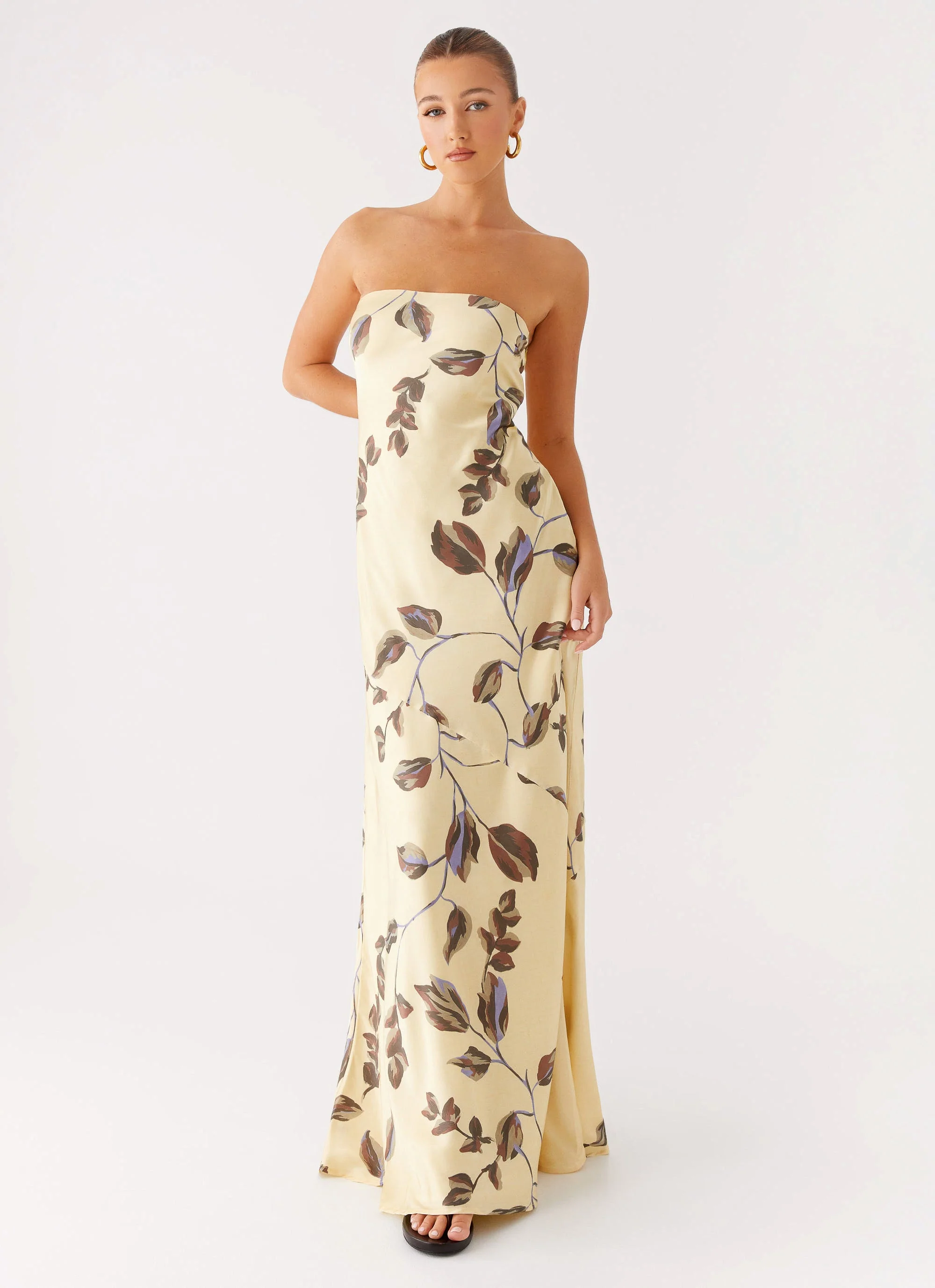 Alisa Strapless Maxi Dress - Buttercream Bliss