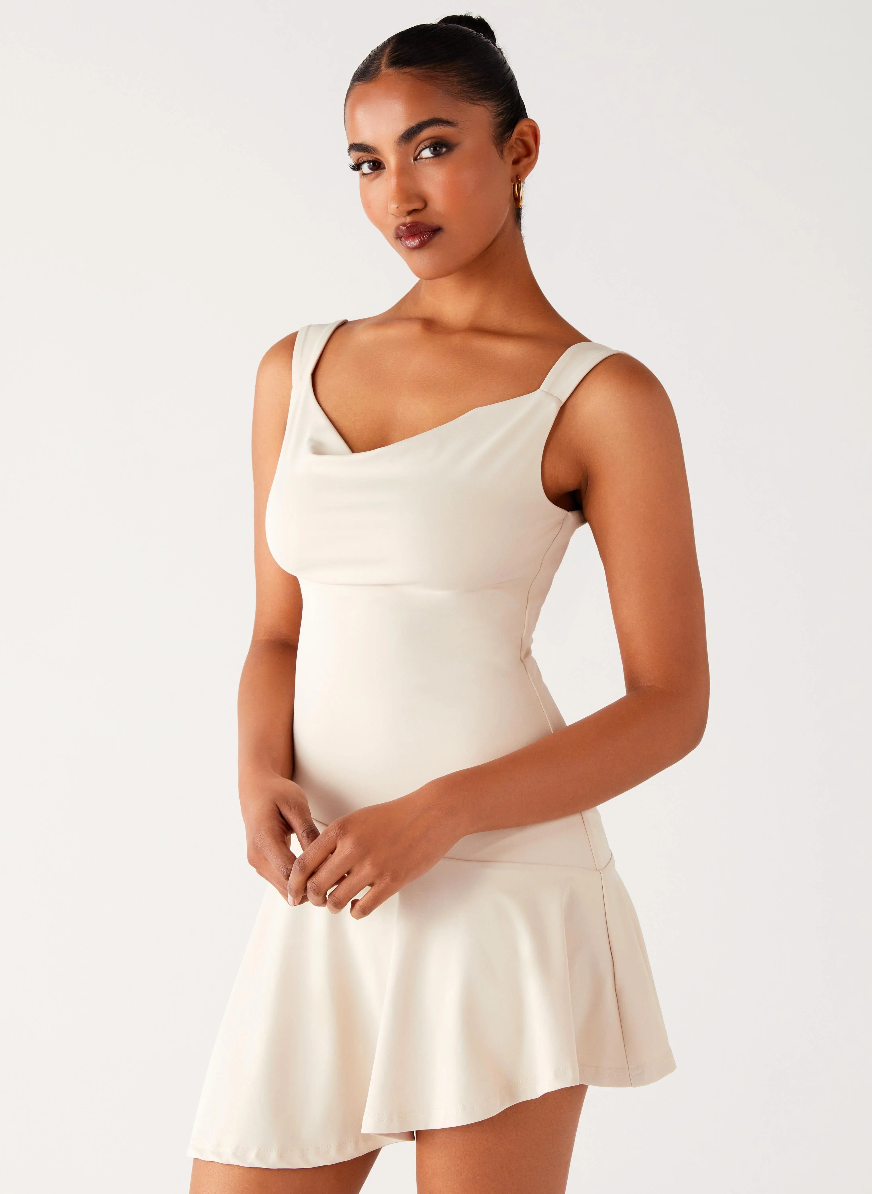 Dune Whisper Mini Dress - Ivory