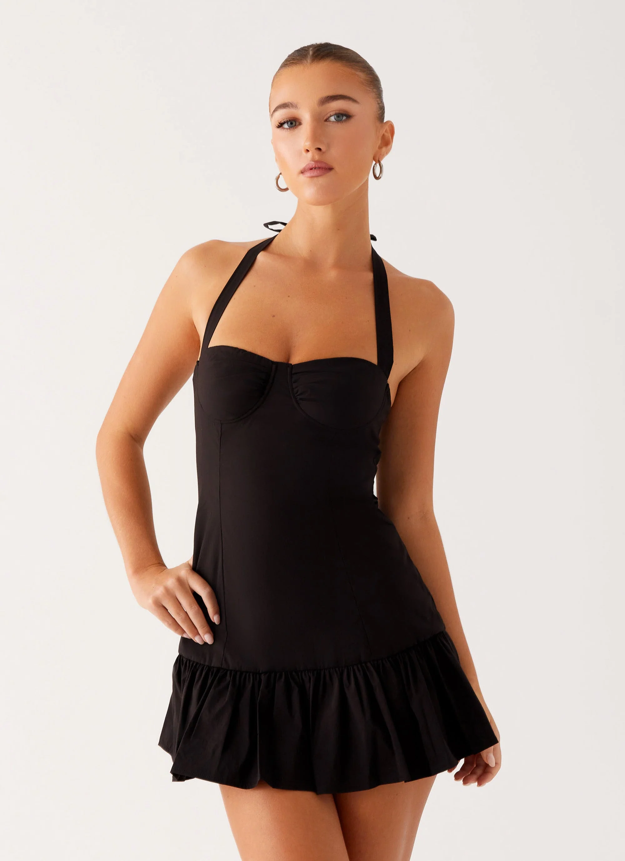 Cheryl Bustier Mini Dress - Black