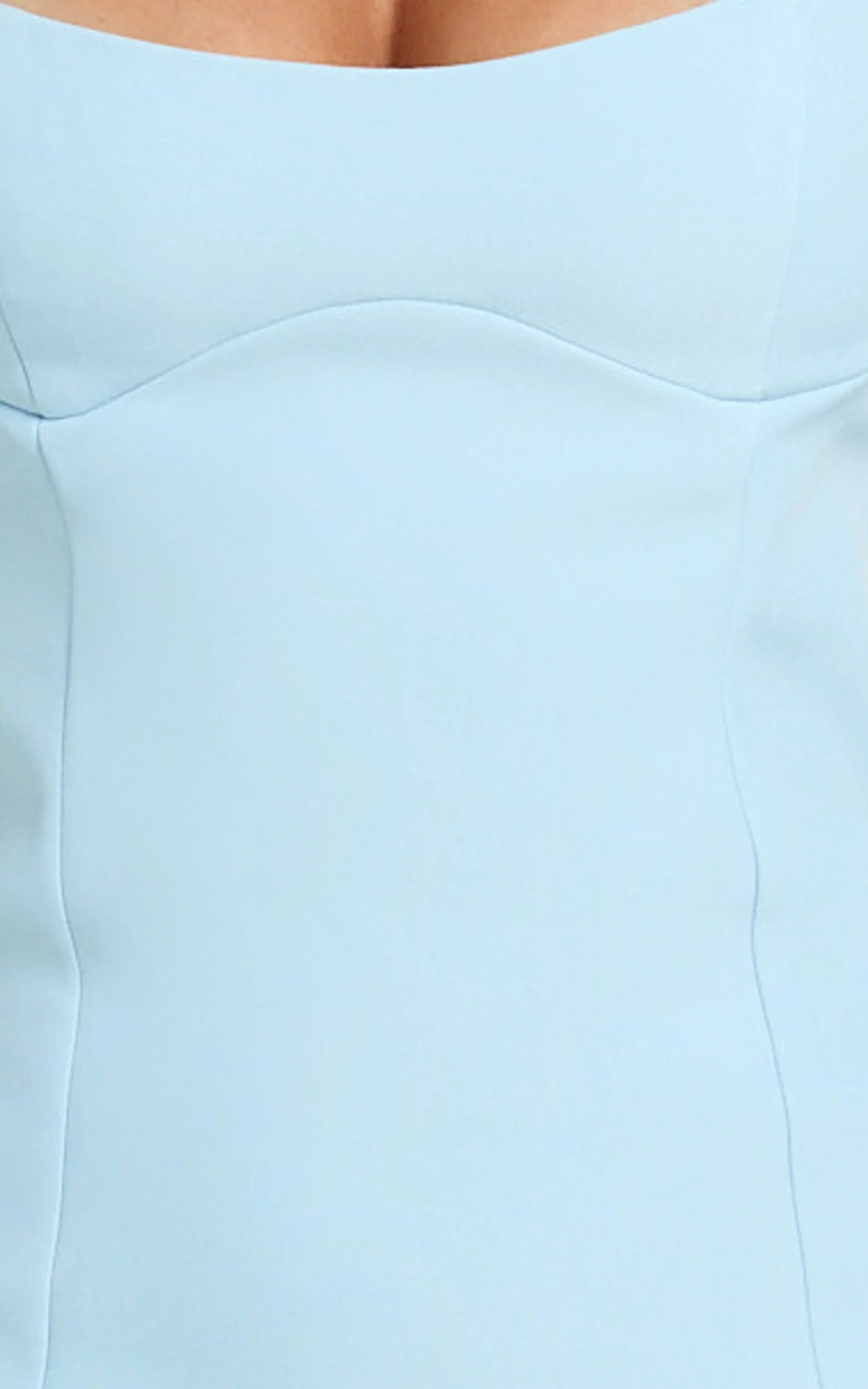 Aretha Mini Dress - Corset Panel Dress in Blue