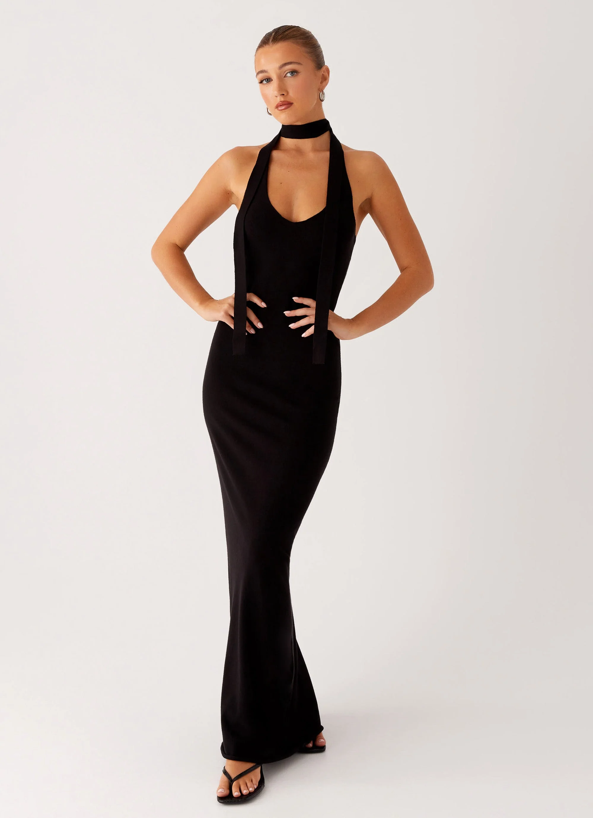 Eddie Knit Maxi Dress - Black