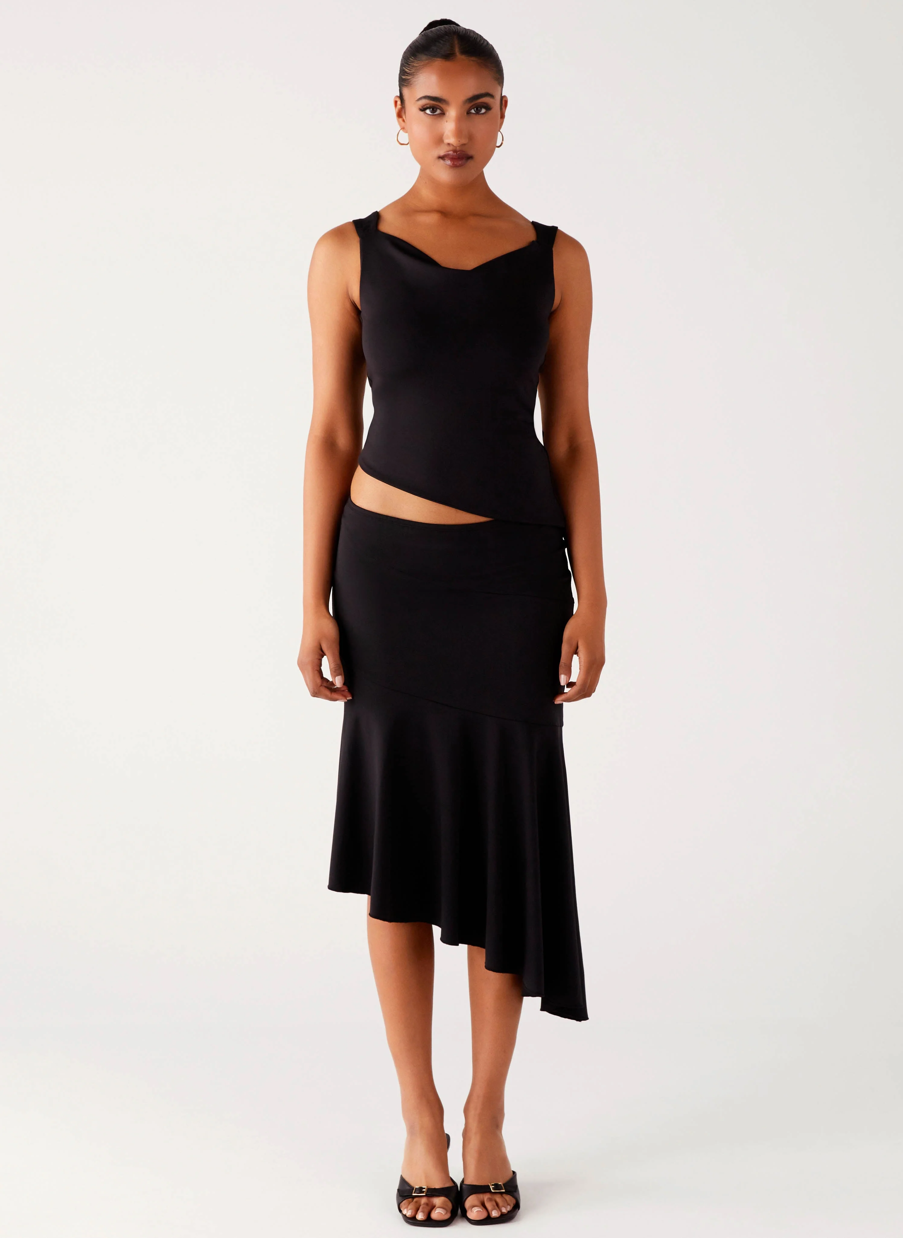 Wonderlust Midi Skirt - Black