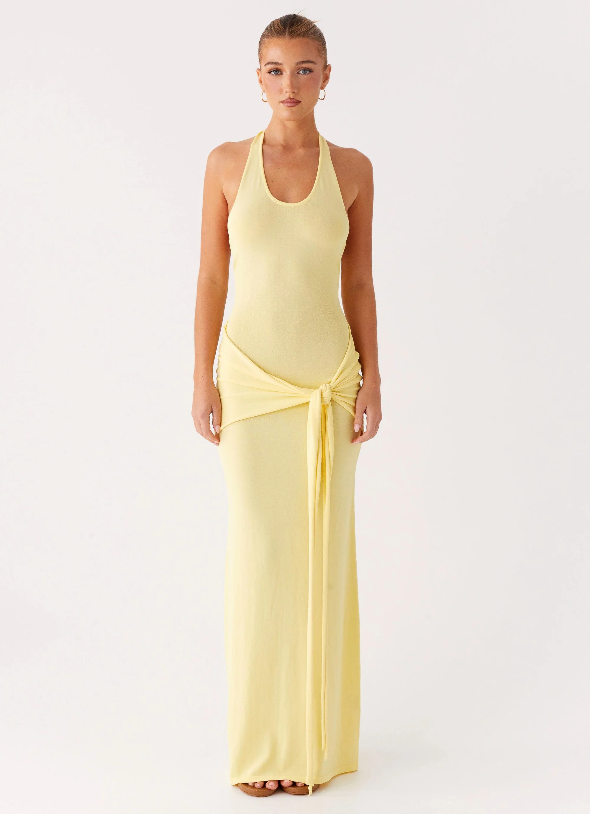 Pina Colada Knit Maxi Dress - Yellow