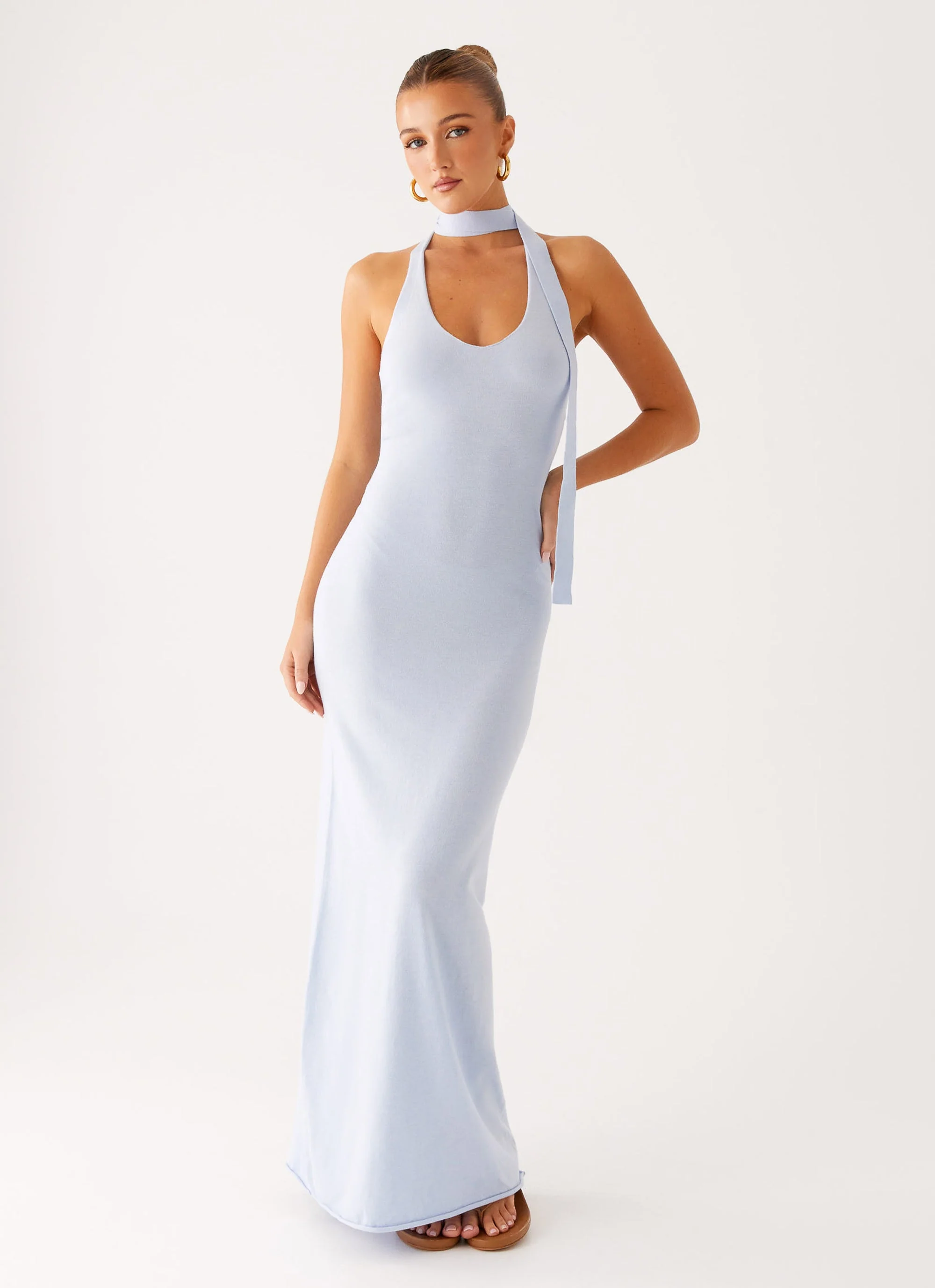 Eddie Knit Maxi Dress - Blue