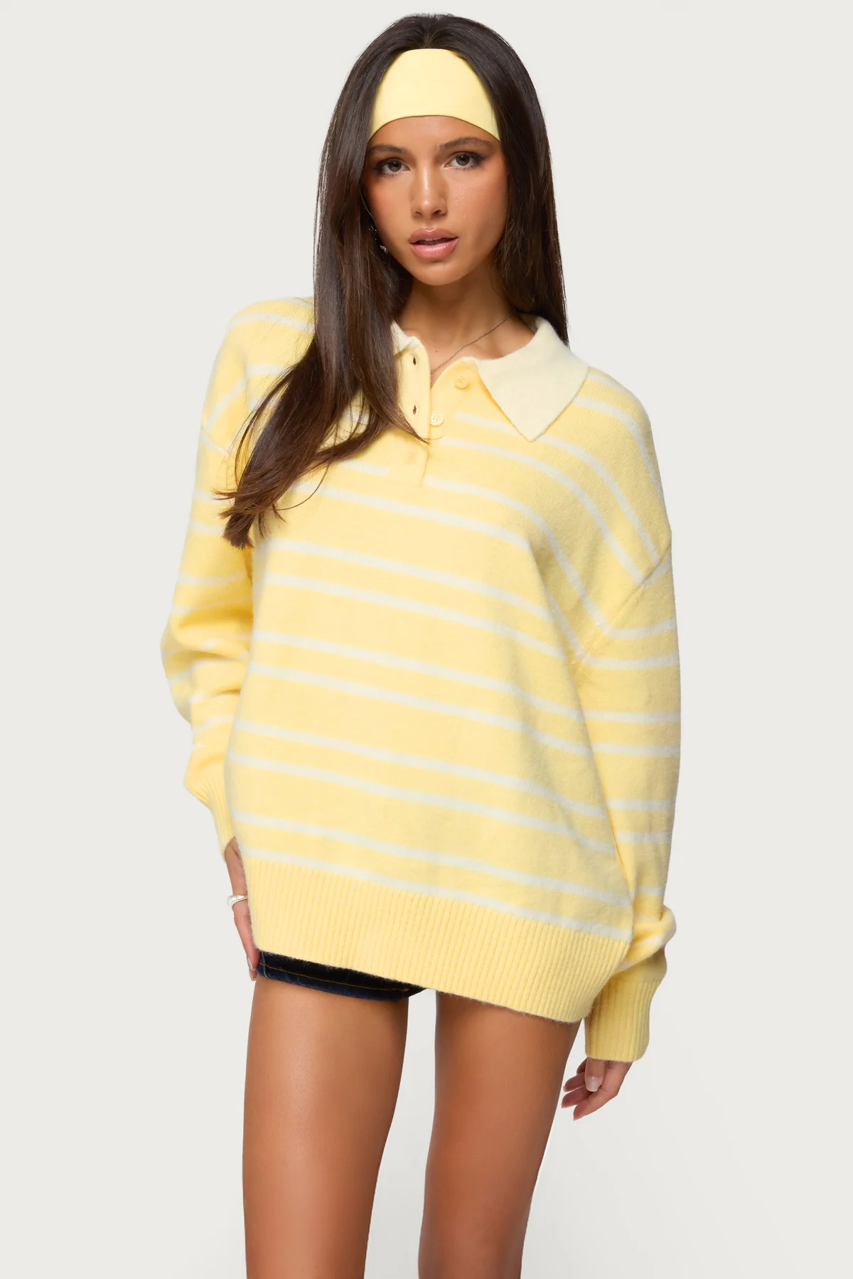 Rilynn Striped Polo Sweater