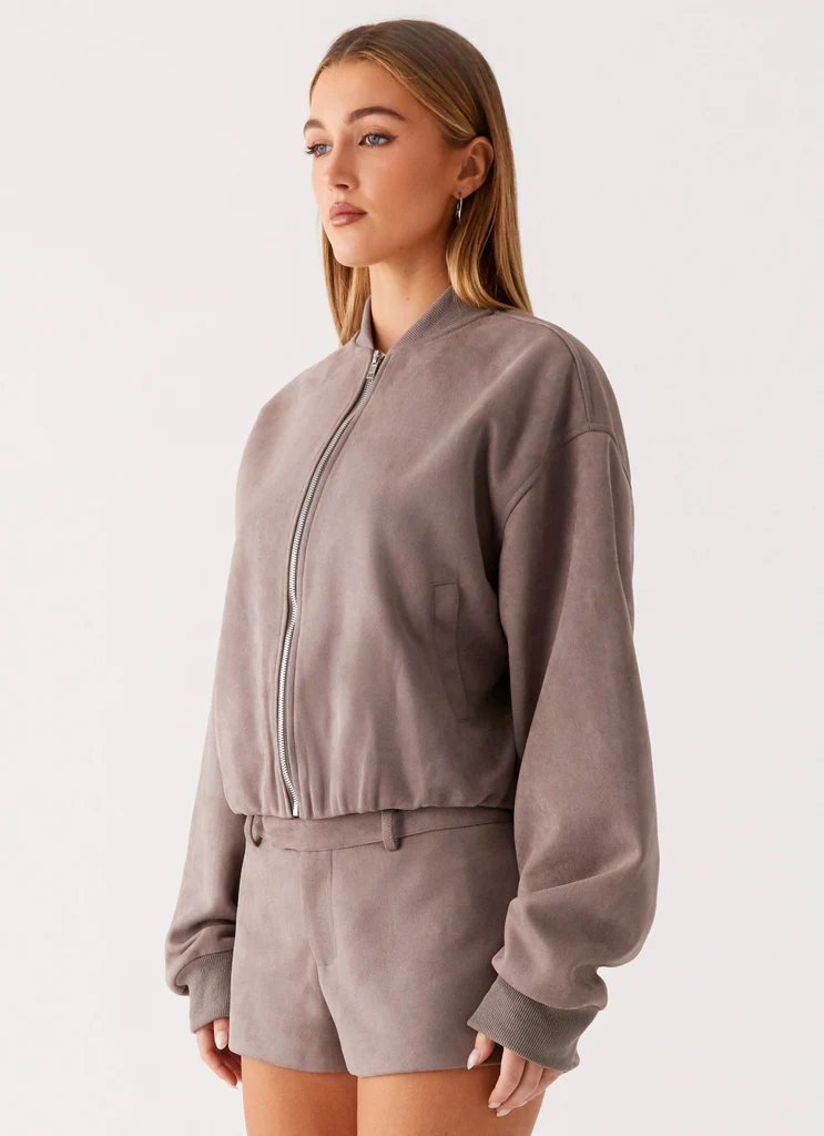 Thats Chill Bomber Jacket - Grey