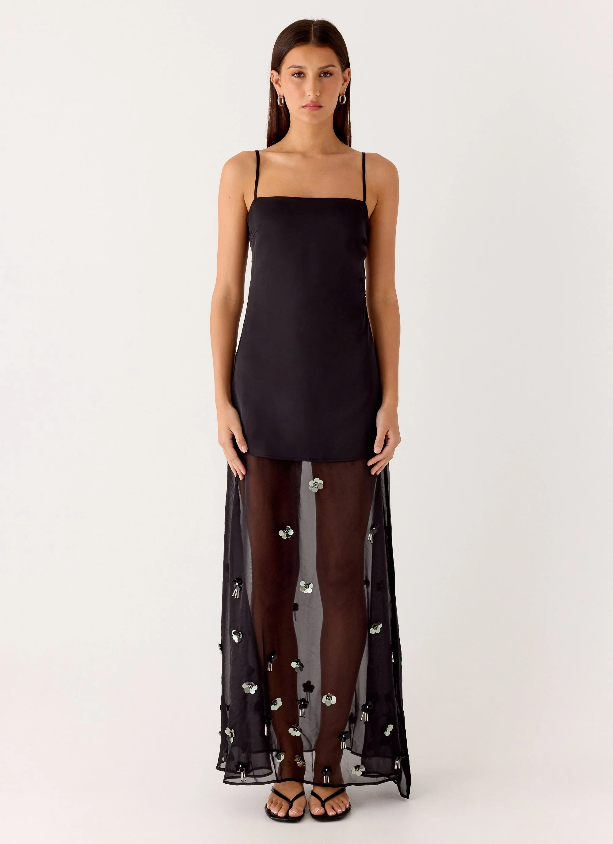 Jesiah Embellished Maxi Dress - Black