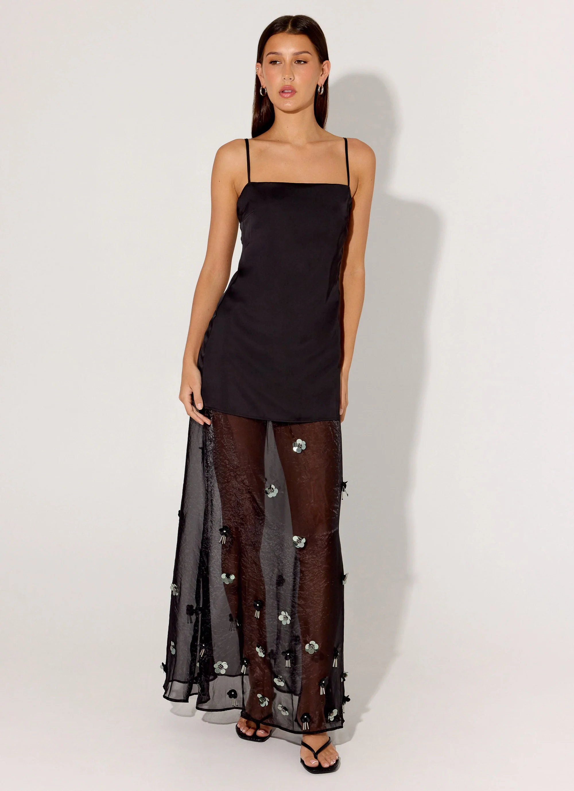 Jesiah Embellished Maxi Dress - Black