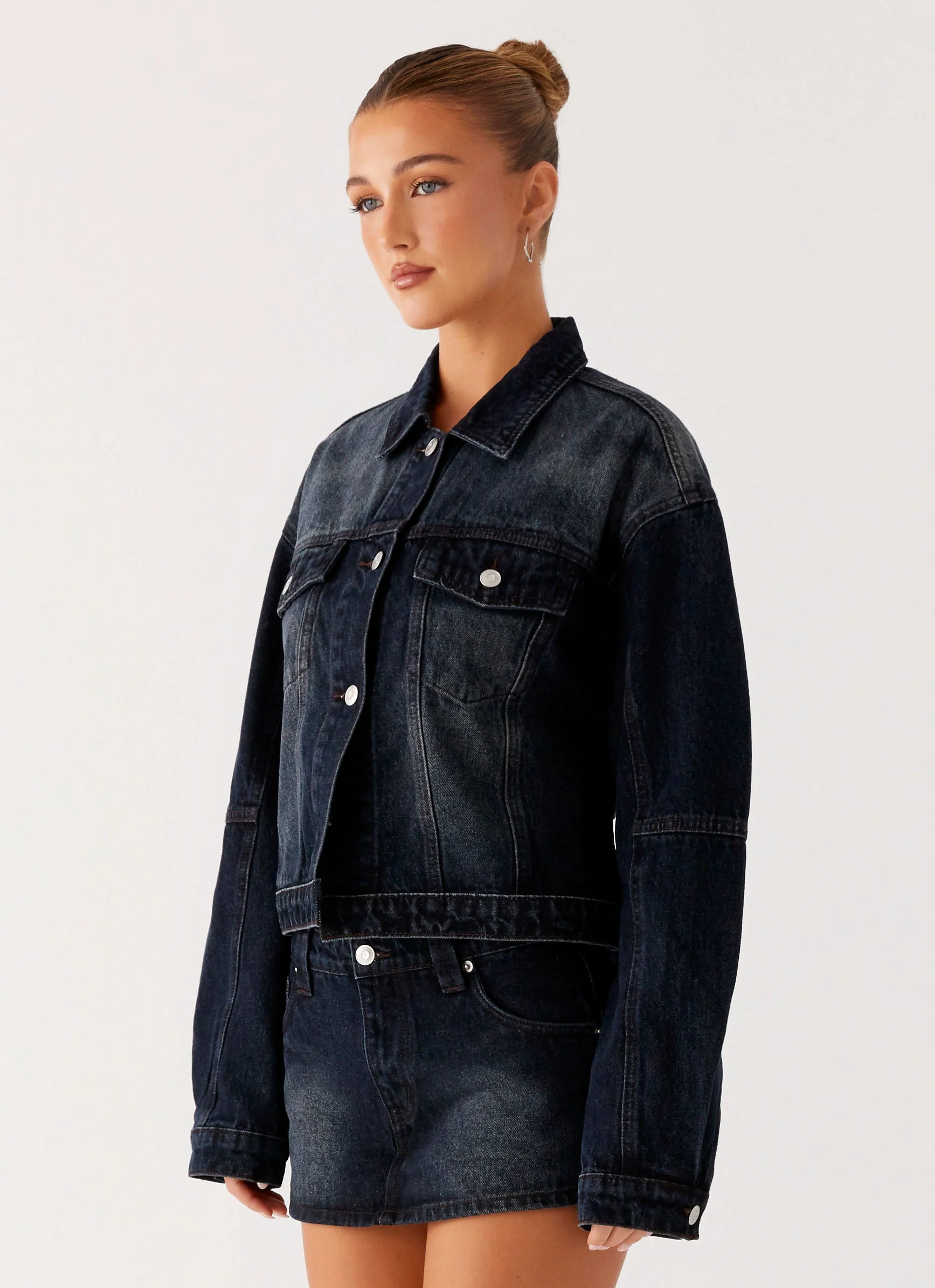 Tropics Denim Jacket - Washed Dark Blue