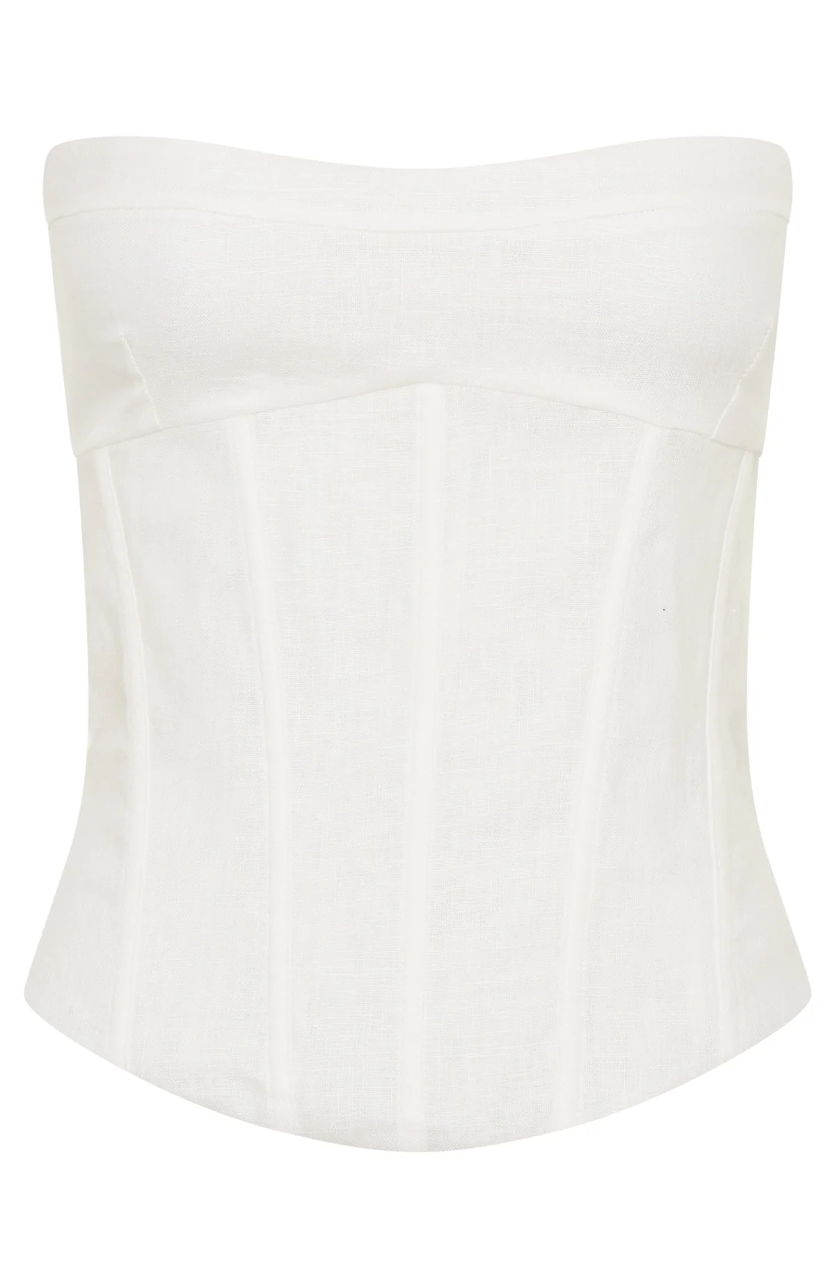 Downtown Pulse Strapless Bustier White