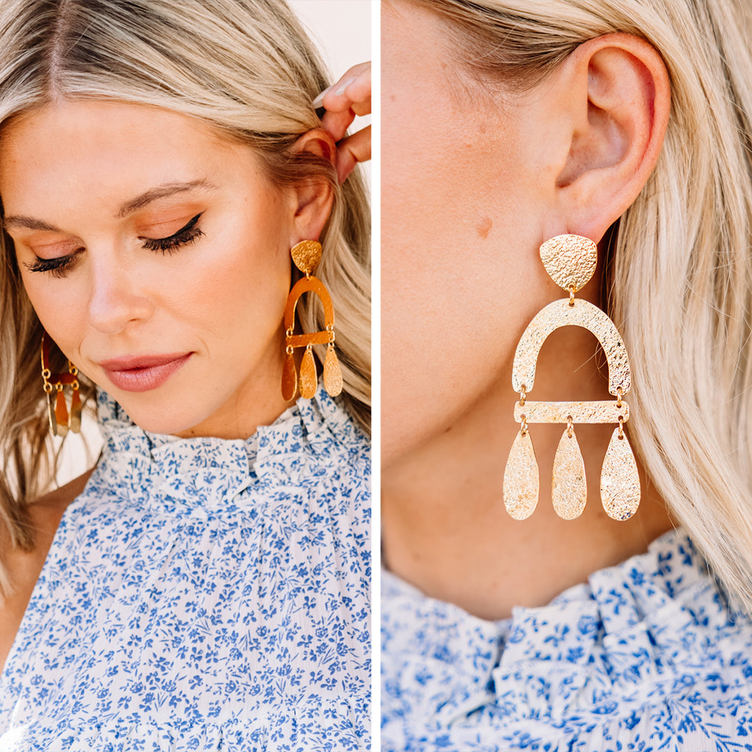 CHIRNAISHOP - Treasure Jewels: Tory Gold Statement Earrings
