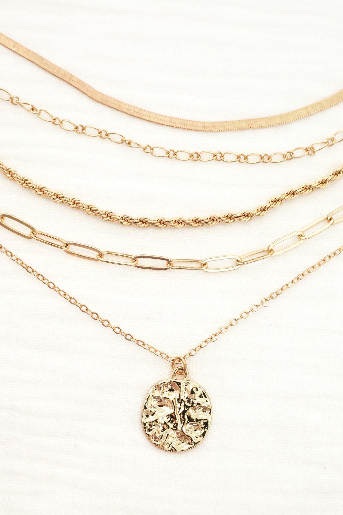 CHIRNAISHOP - Get To Know You Gold Layered Necklace