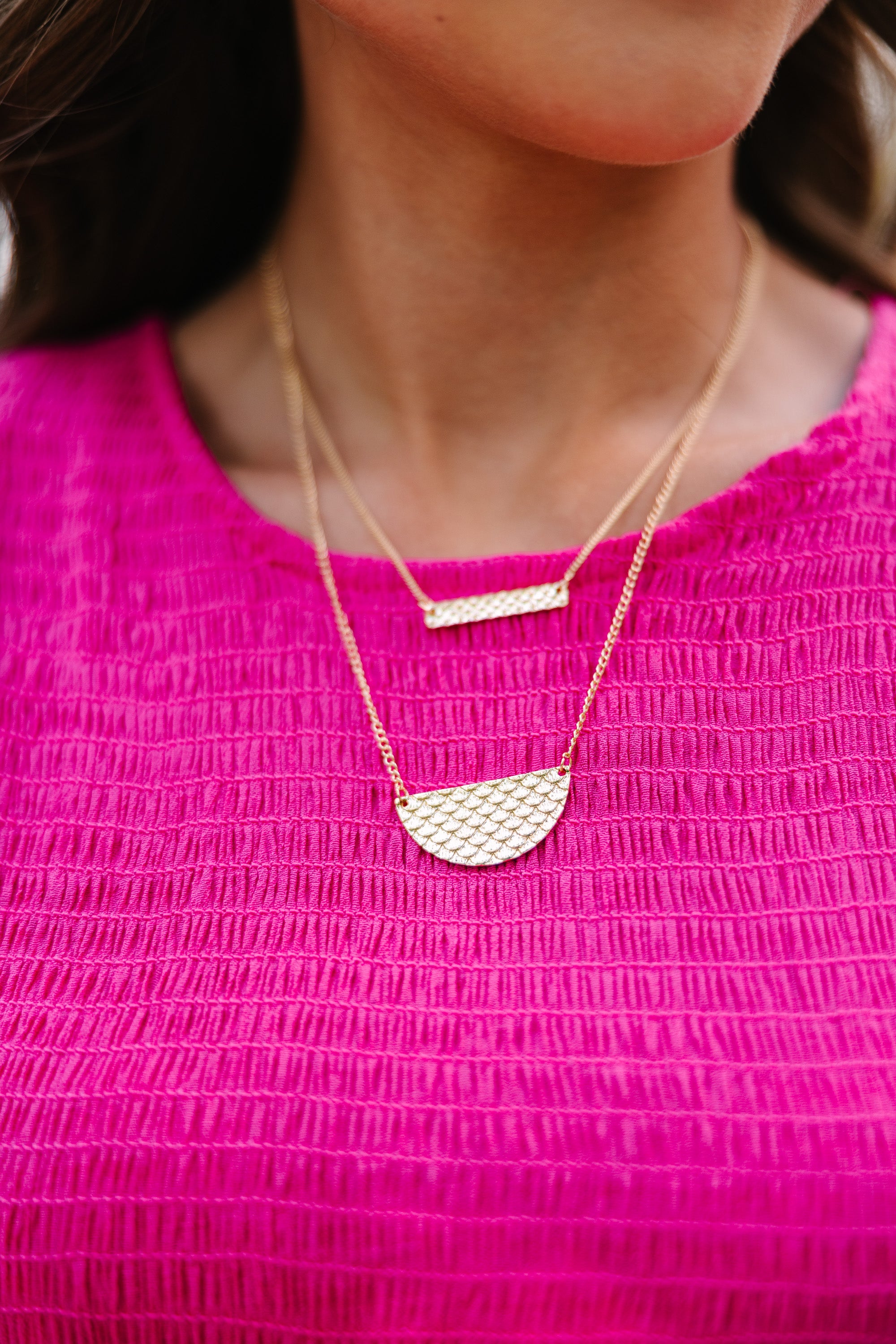CHIRNAISHOP - Find Your Joy Worn Gold Necklace