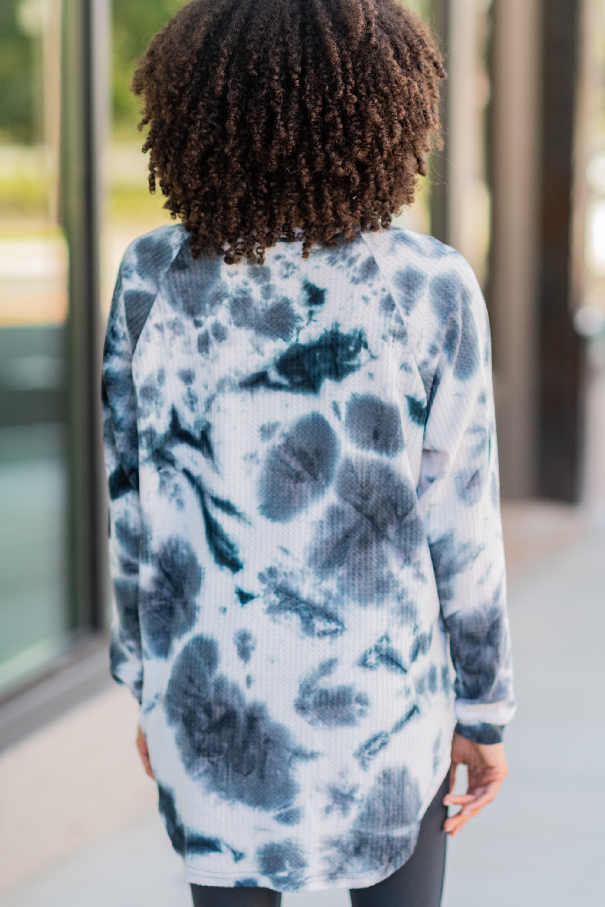 CHIRNAISHOP - Easy Like Sunday Black Tie Dye Tunic