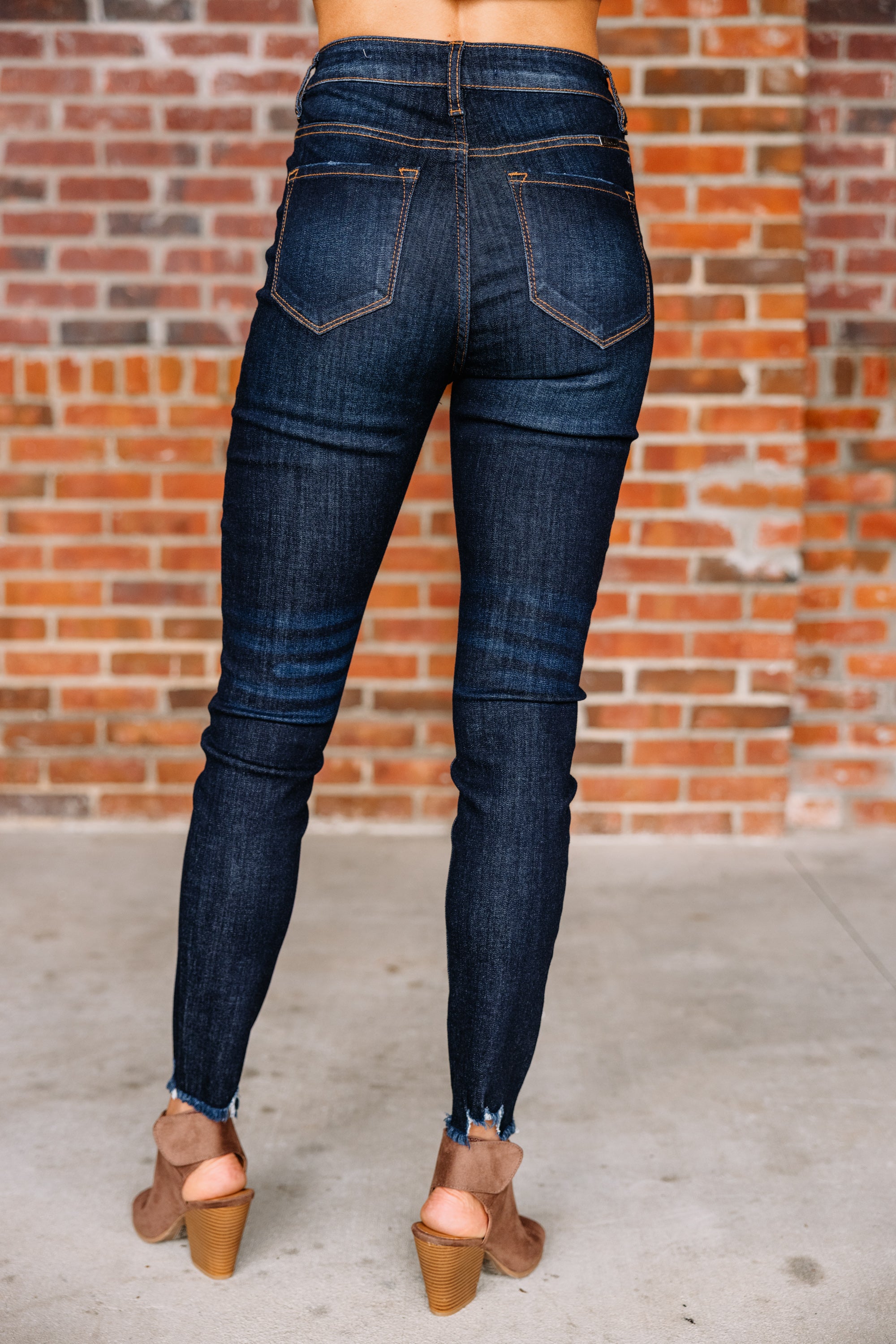 CHIRNAISHOP - KanCan: Going Up Ultra Dark Wash High Waist Skinny Jeans