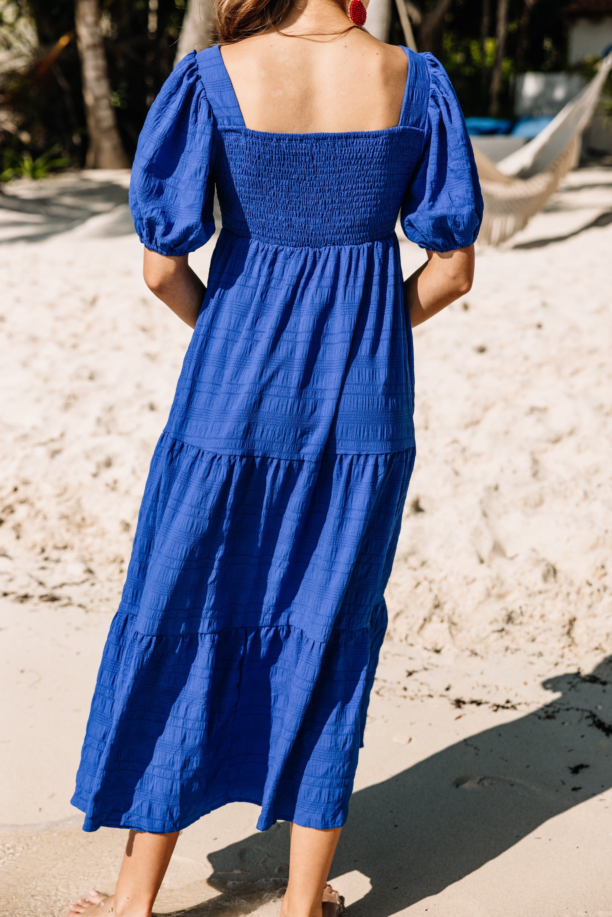 CHIRNAISHOP - Think About It Blue Midi Dress