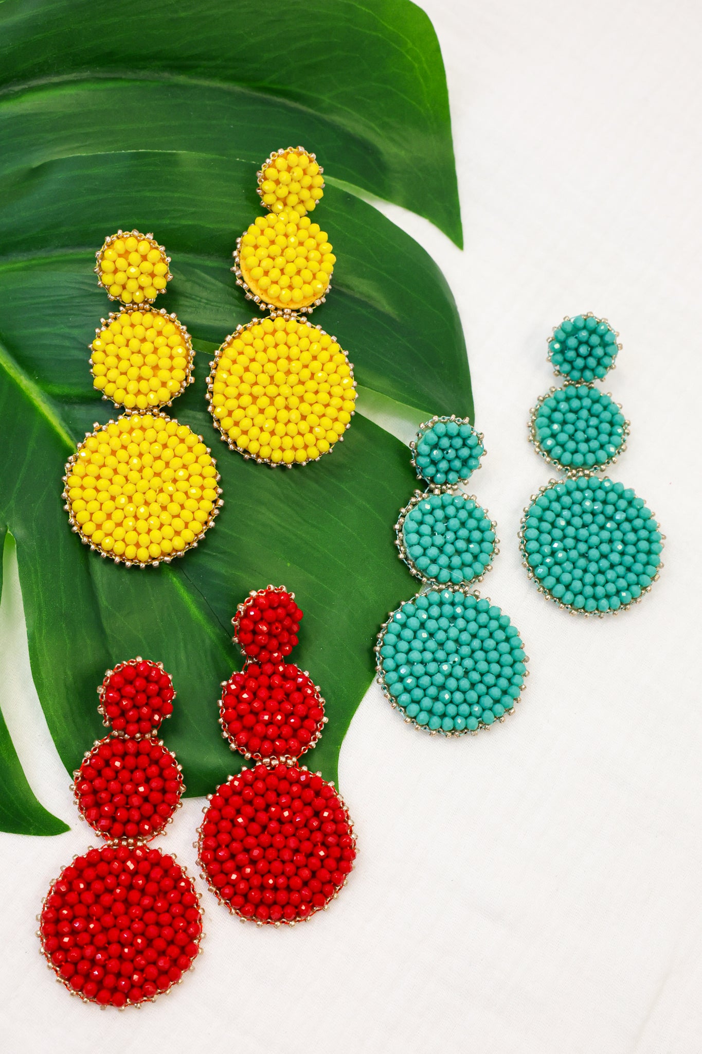 CHIRNAISHOP - Be The One Yellow Beaded Earrings
