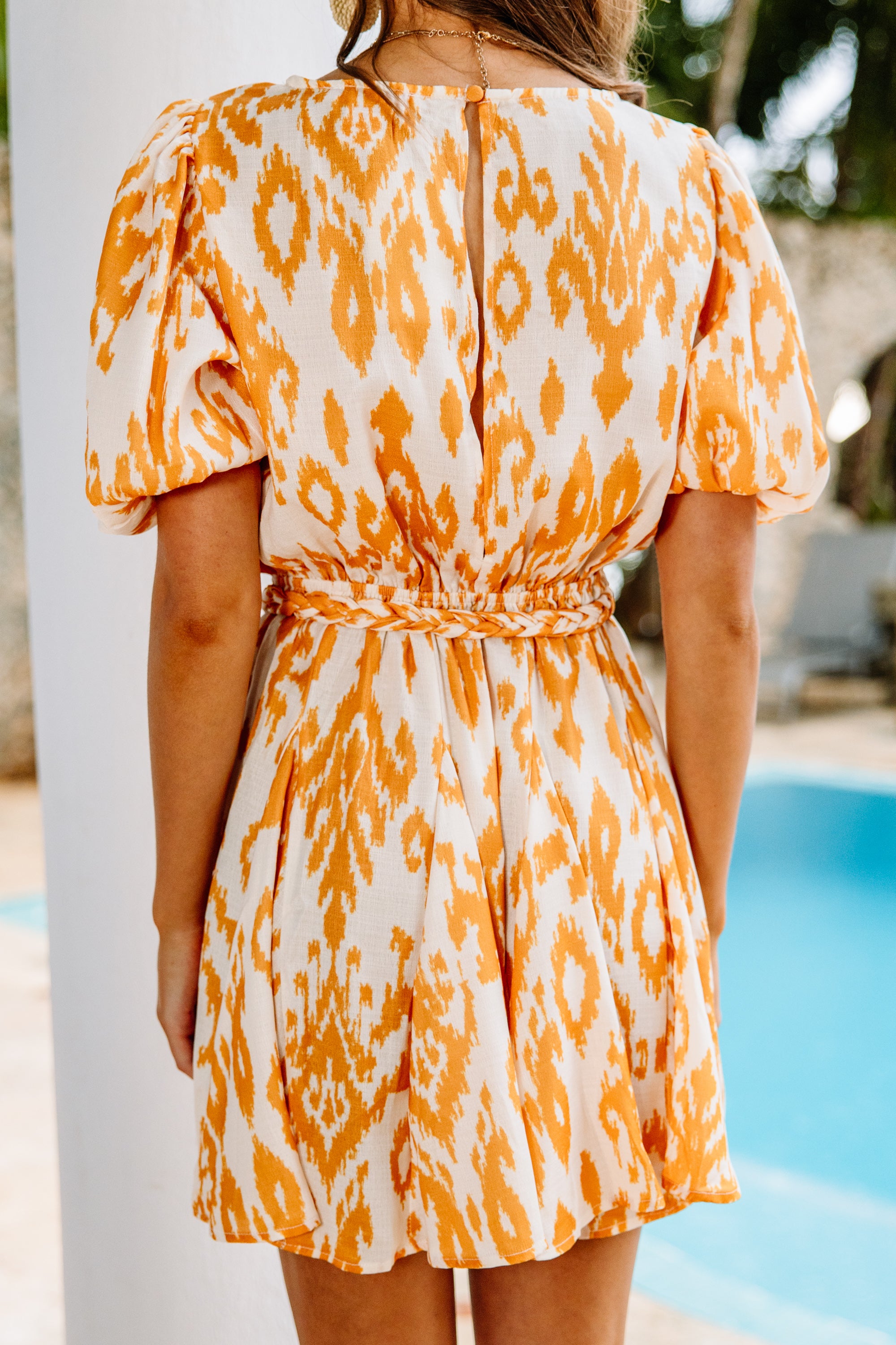 CHIRNAISHOP - If It's Meant To Be Mustard Yellow Printed Dress