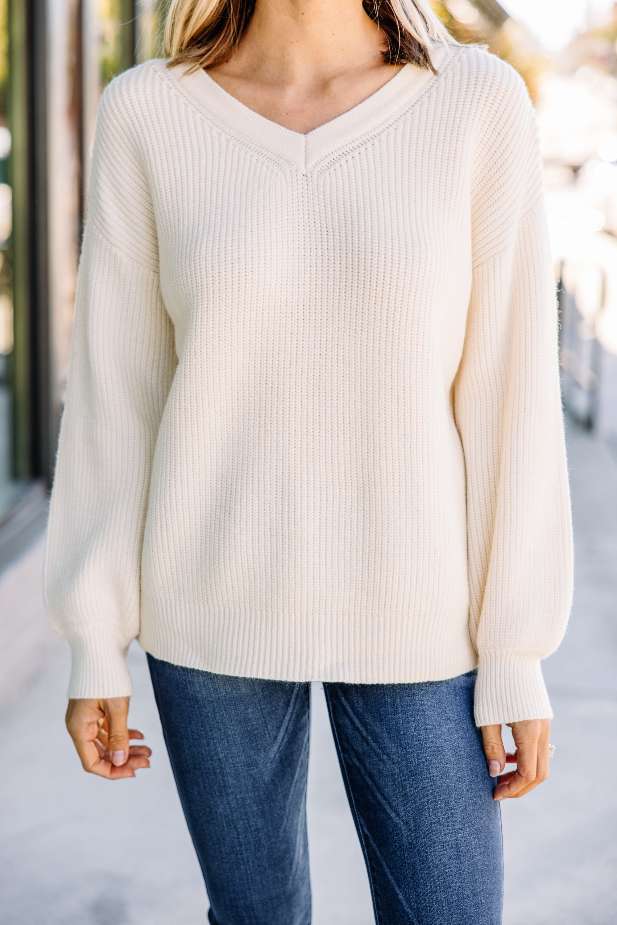CHIRNAISHOP - More To Love Cream Sweater