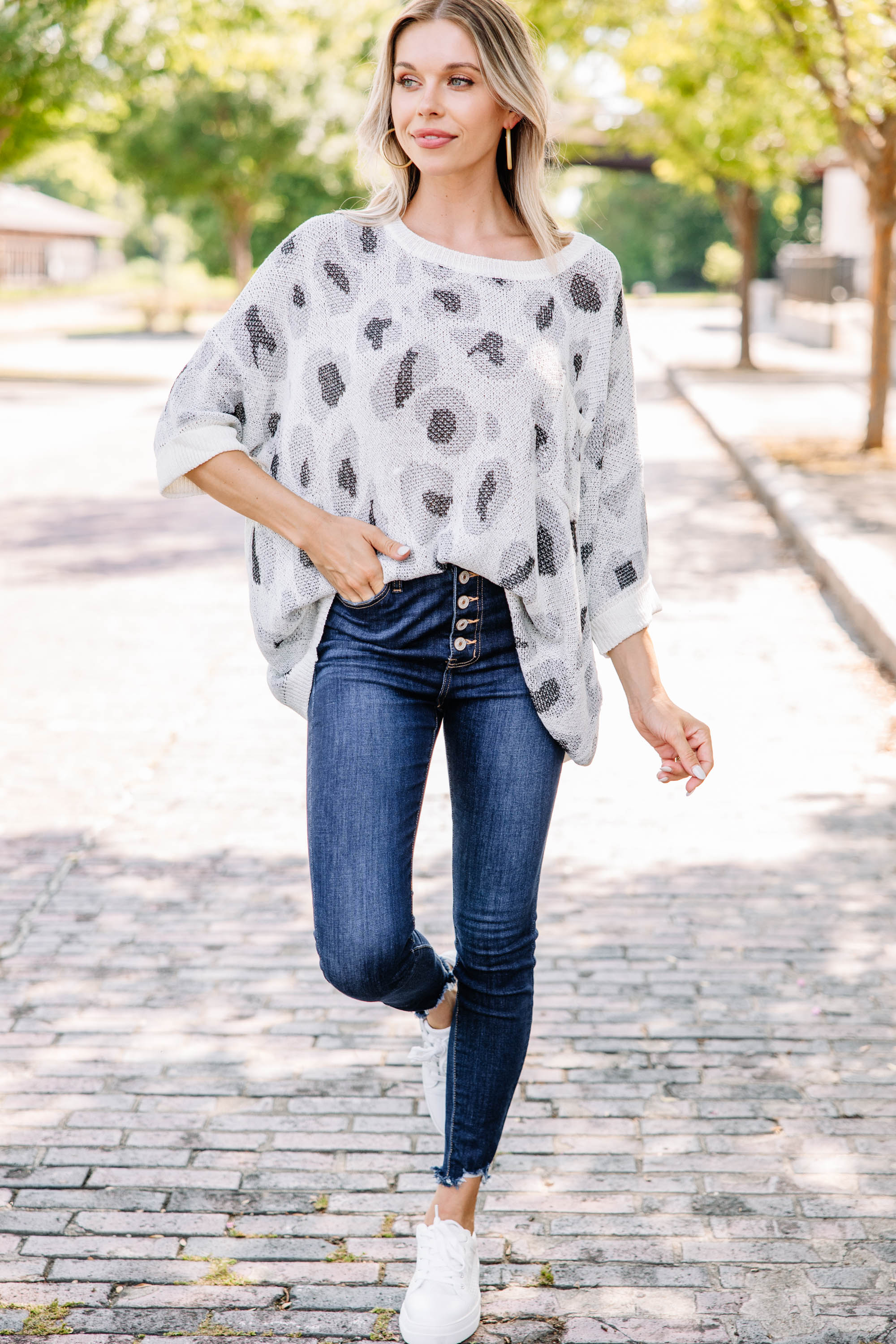 CHIRNAISHOP - Meet You There Gray Leopard Sweater