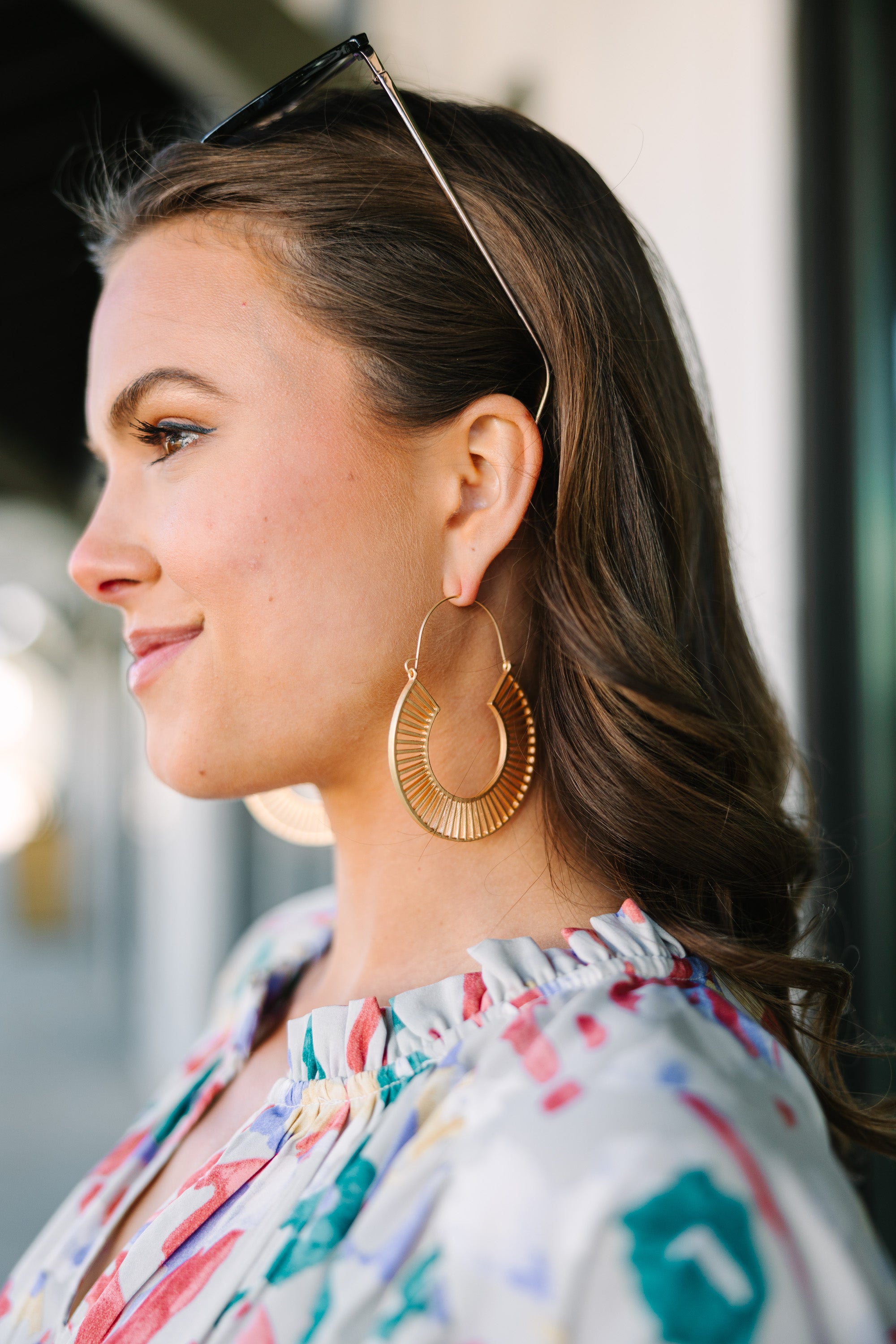 CHIRNAISHOP - Can't Stop It Gold Lined Hoop Earrings