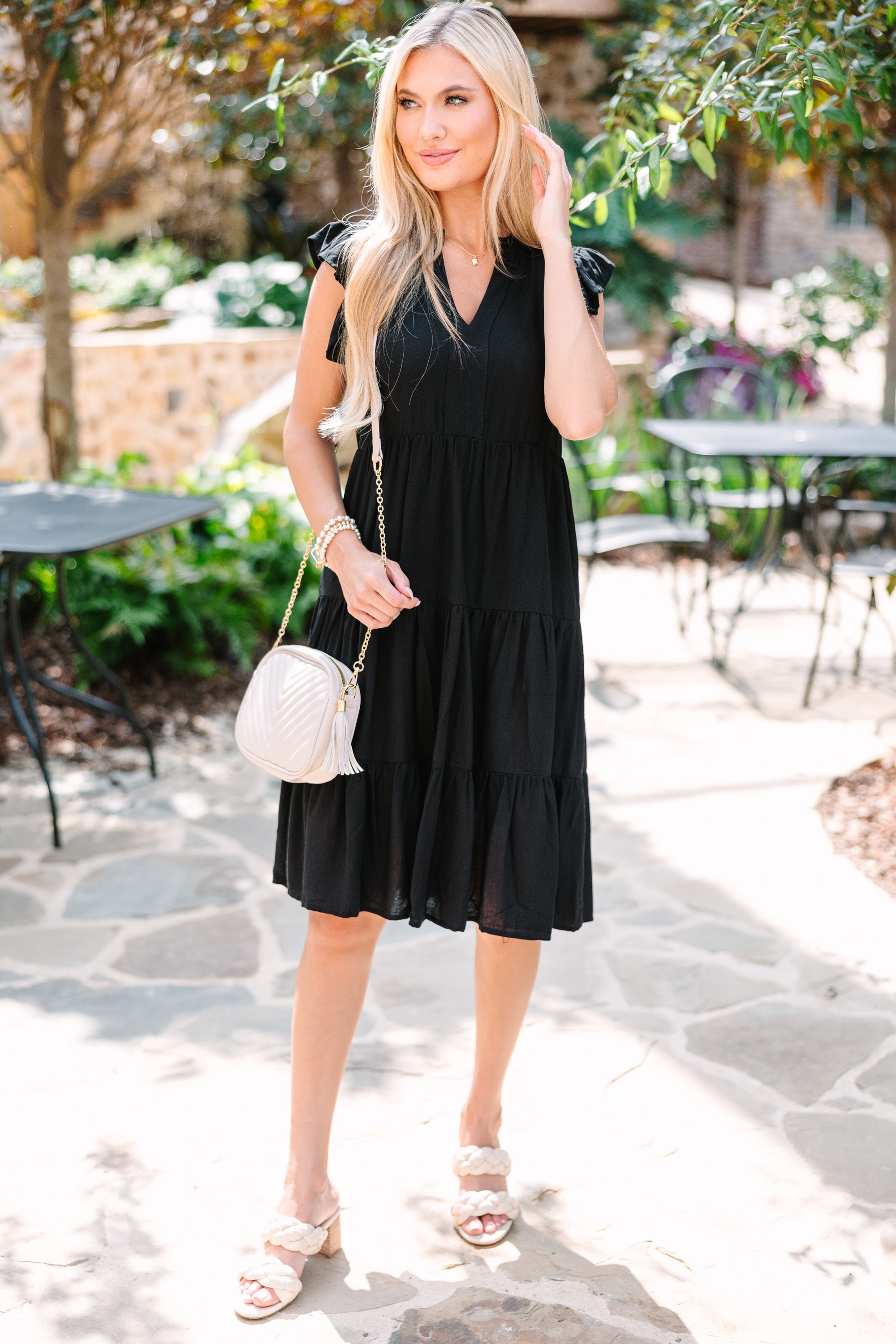 CHIRNAISHOP - Make It Your Own Black Tiered Dress