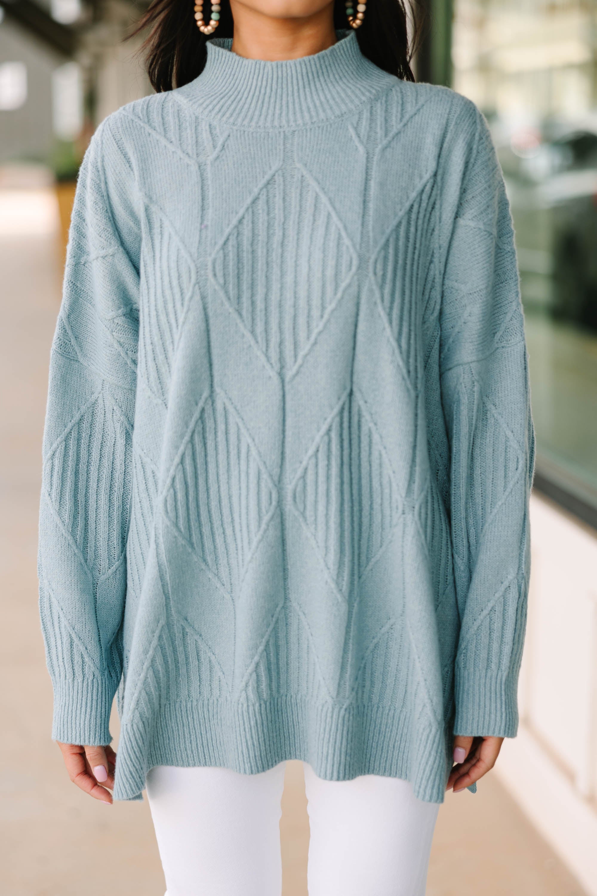 CHIRNAISHOP - Walk The Walk Light Blue Sweater