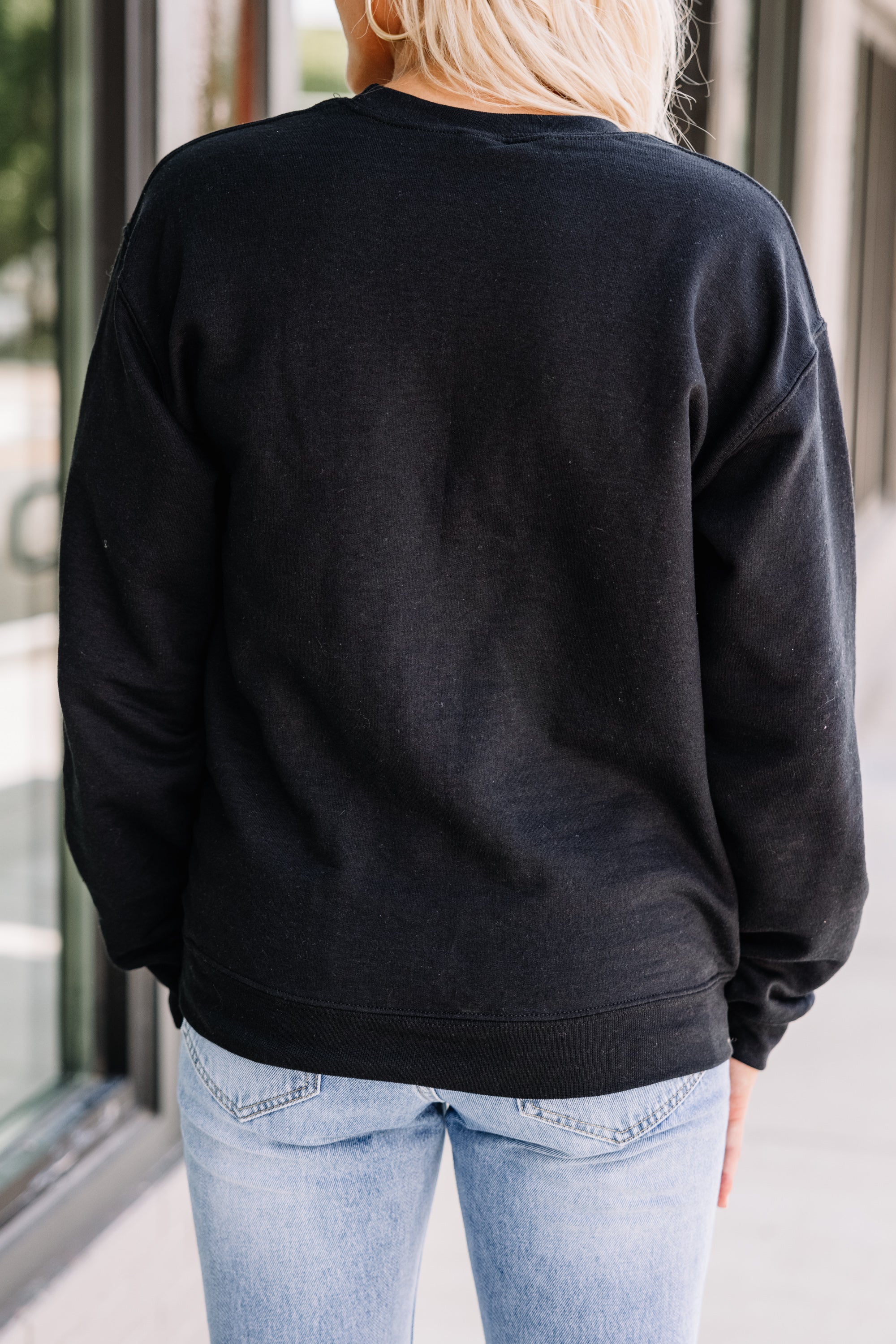 CHIRNAISHOP - Grl Power Black Graphic Sweatshirt